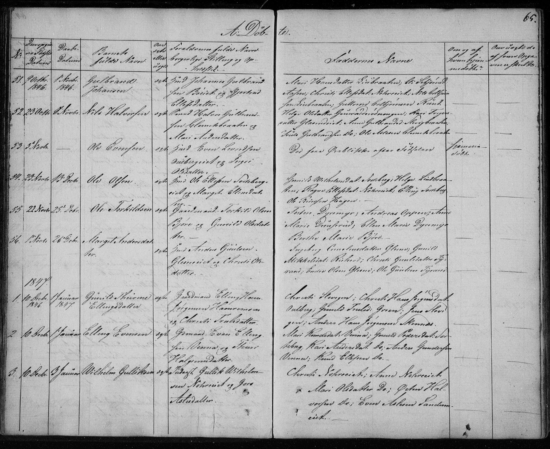 Krødsherad kirkebøker, SAKO/A-19/F/Fa/L0002: Parish register (official) no. 2, 1829-1851, p. 65