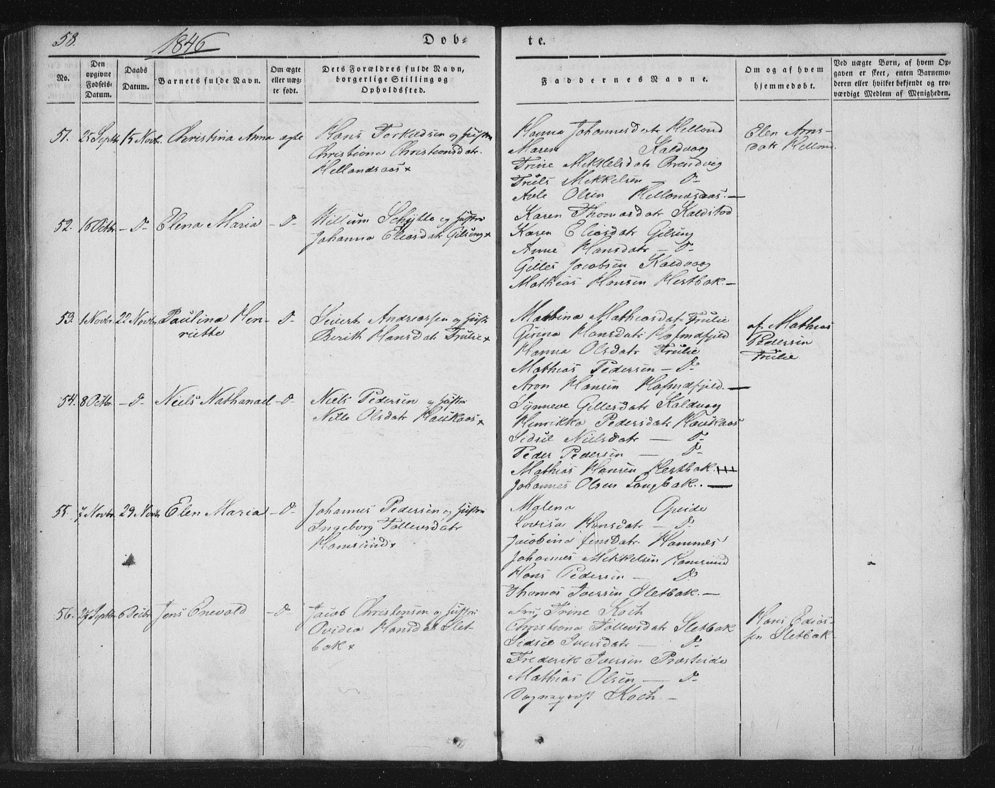 Ministerialprotokoller, klokkerbøker og fødselsregistre - Nordland, AV/SAT-A-1459/859/L0843: Parish register (official) no. 859A03, 1840-1848, p. 58