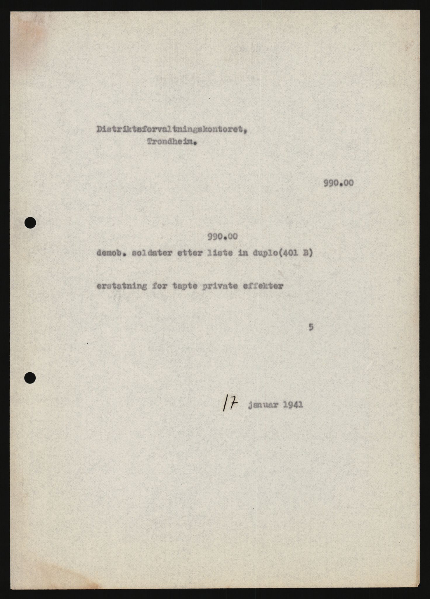 Justisdepartementet, Oppgjørsavdelingen, AV/RA-S-1056/G/Ga/L0005: Anvisningsliste nr. 385-388, 390-410, 662-725, 728-732, 736-740 og 1106-1140 over utbetalte effektsaker, 1940-1942, p. 107