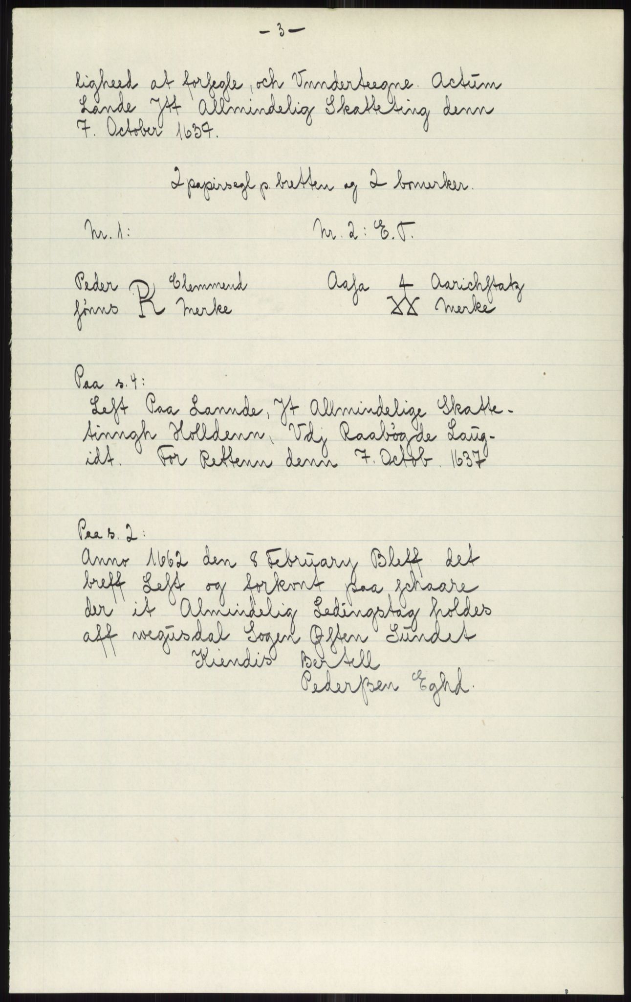 Samlinger til kildeutgivelse, Diplomavskriftsamlingen, AV/RA-EA-4053/H/Ha, p. 3369