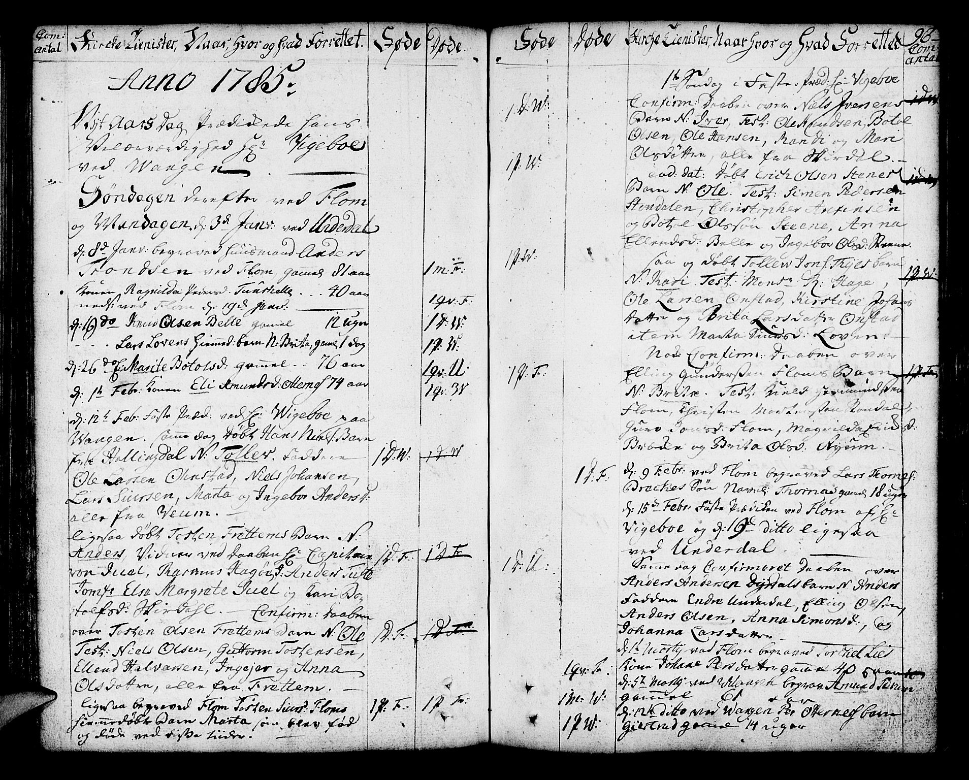 Aurland sokneprestembete, AV/SAB-A-99937/H/Ha/Haa/L0004: Parish register (official) no. A 4, 1756-1801, p. 96