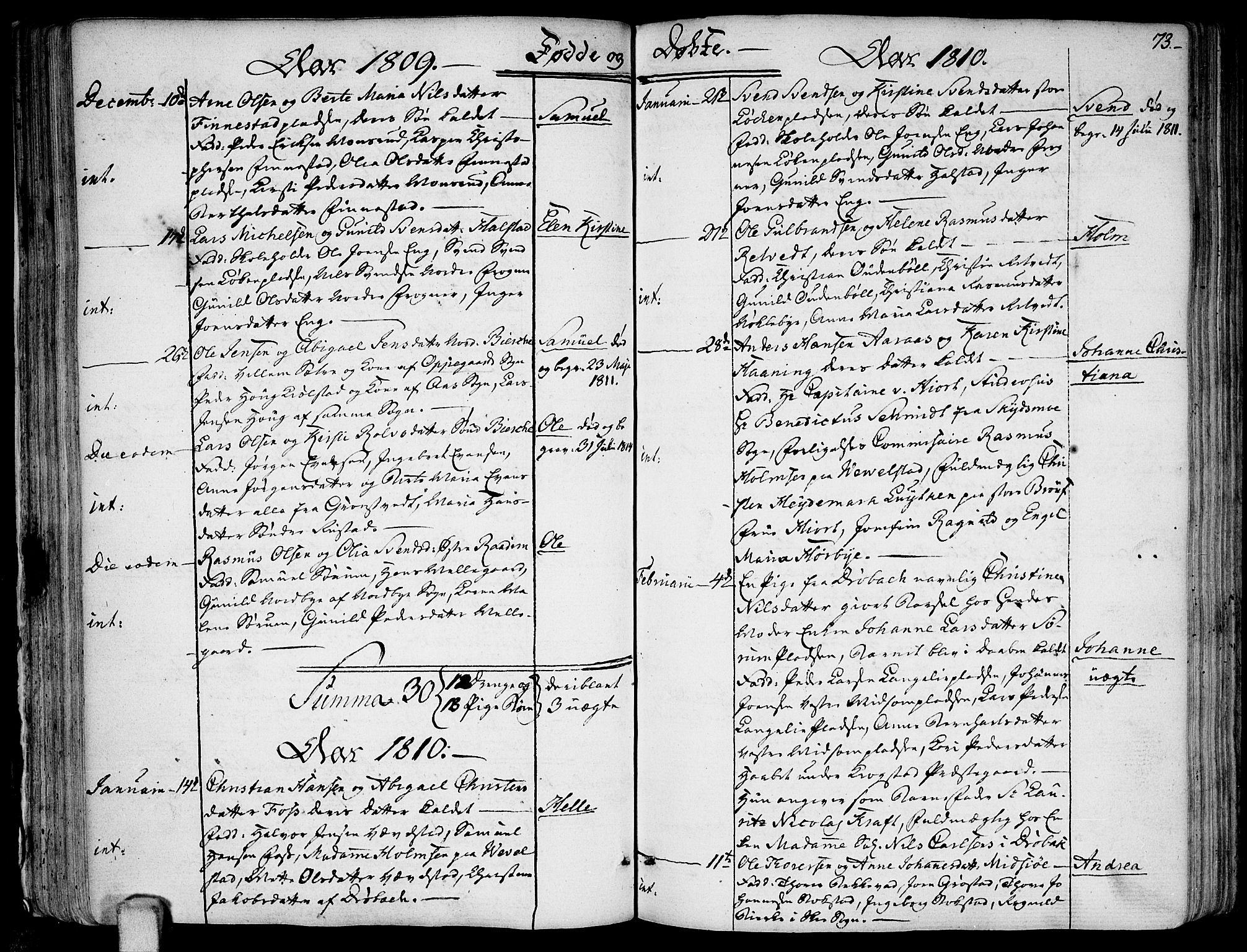 Kråkstad prestekontor Kirkebøker, SAO/A-10125a/F/Fa/L0002: Parish register (official) no. I 2, 1786-1814, p. 73
