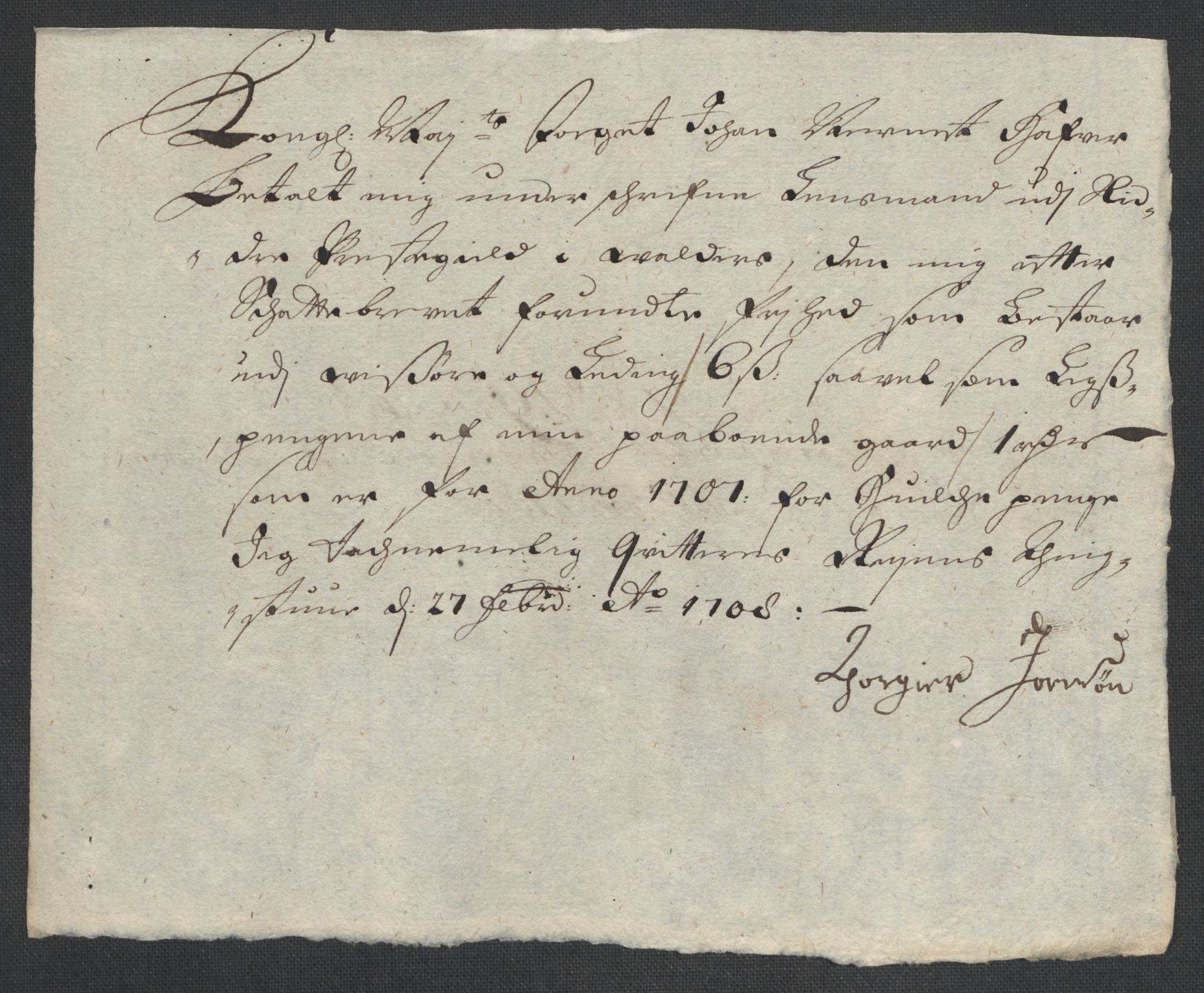 Rentekammeret inntil 1814, Reviderte regnskaper, Fogderegnskap, AV/RA-EA-4092/R18/L1305: Fogderegnskap Hadeland, Toten og Valdres, 1707-1708, p. 317