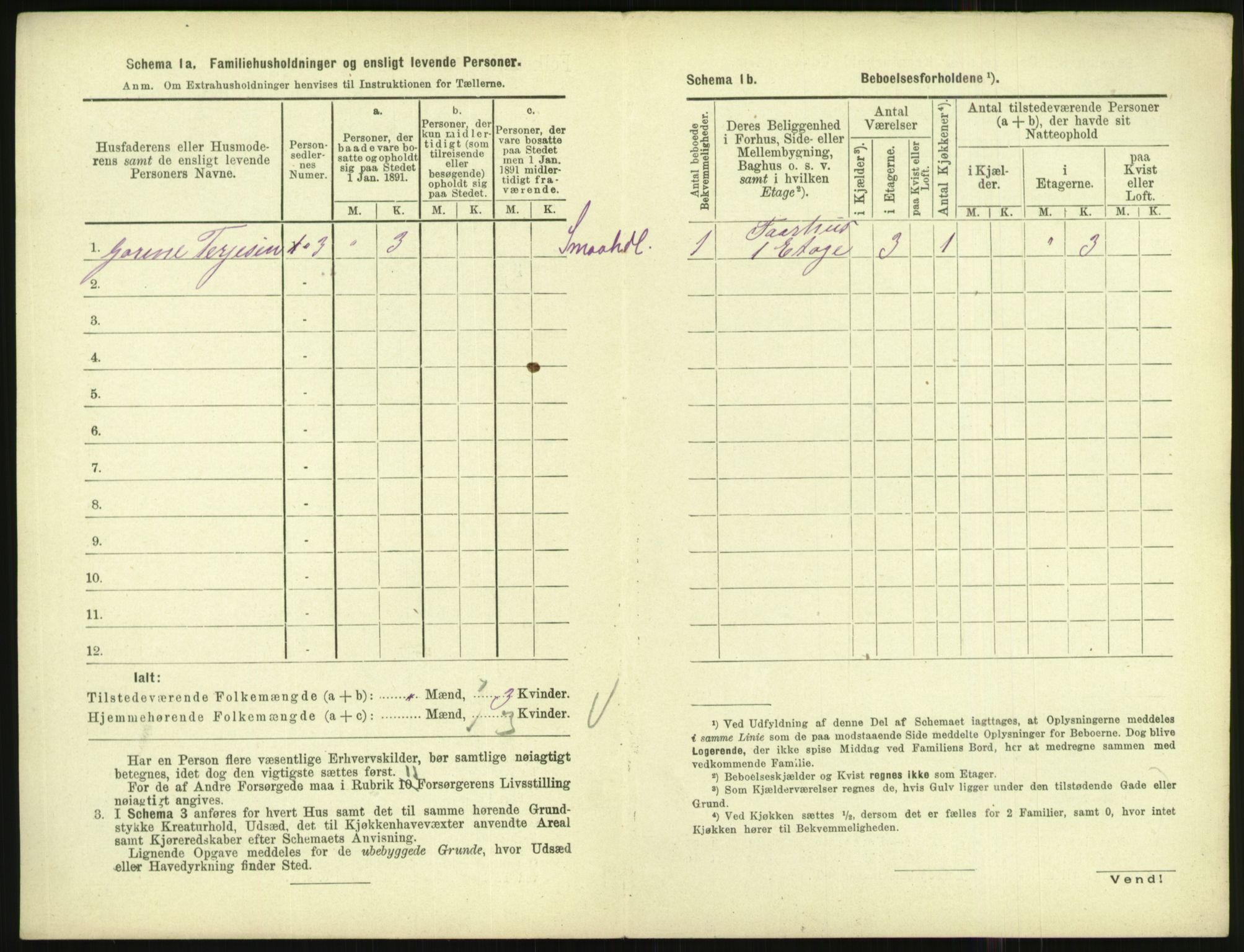 RA, 1891 census for 1001 Kristiansand, 1891, p. 2659