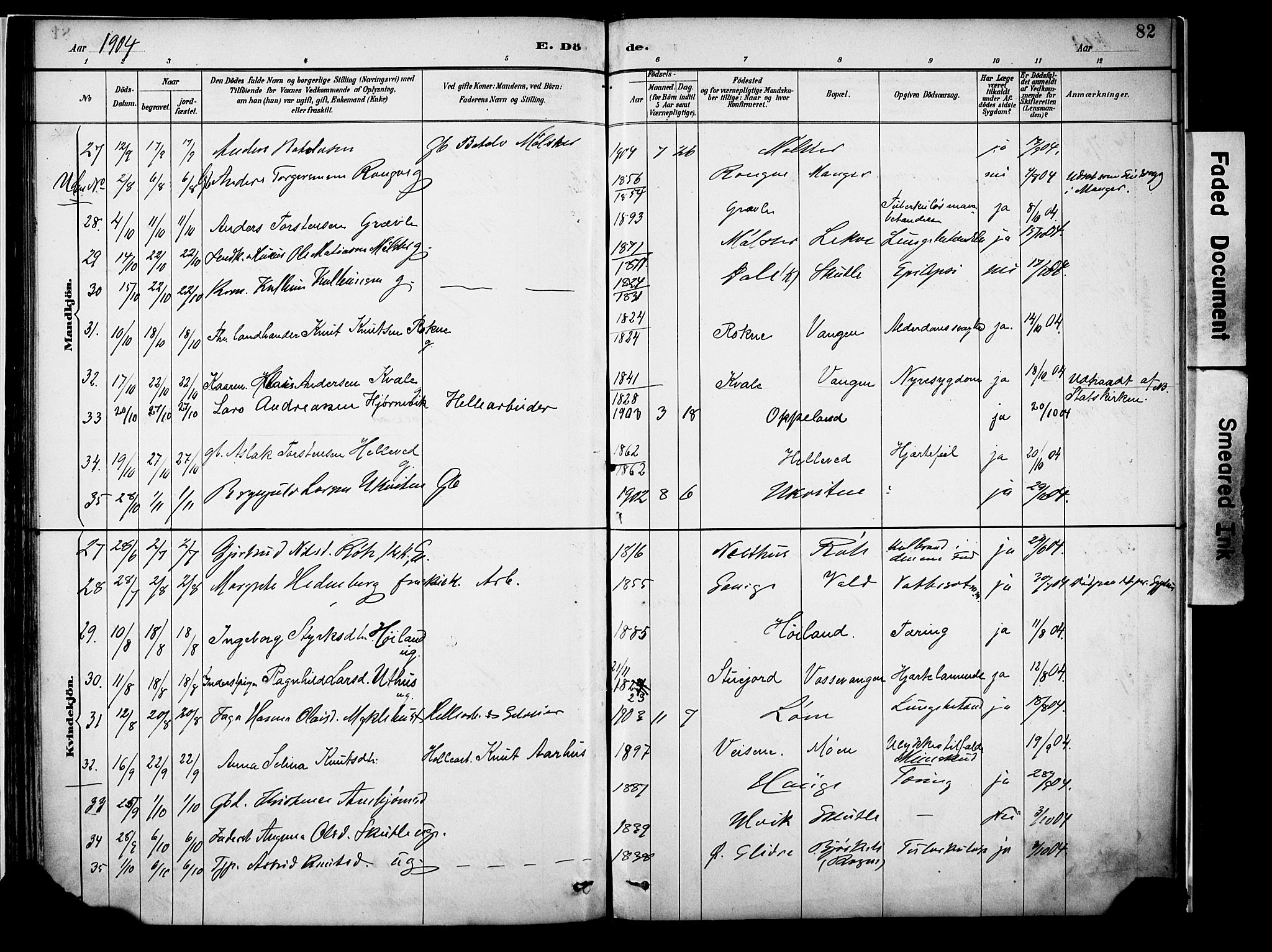 Voss sokneprestembete, SAB/A-79001/H/Haa: Parish register (official) no. A 22, 1887-1909, p. 82