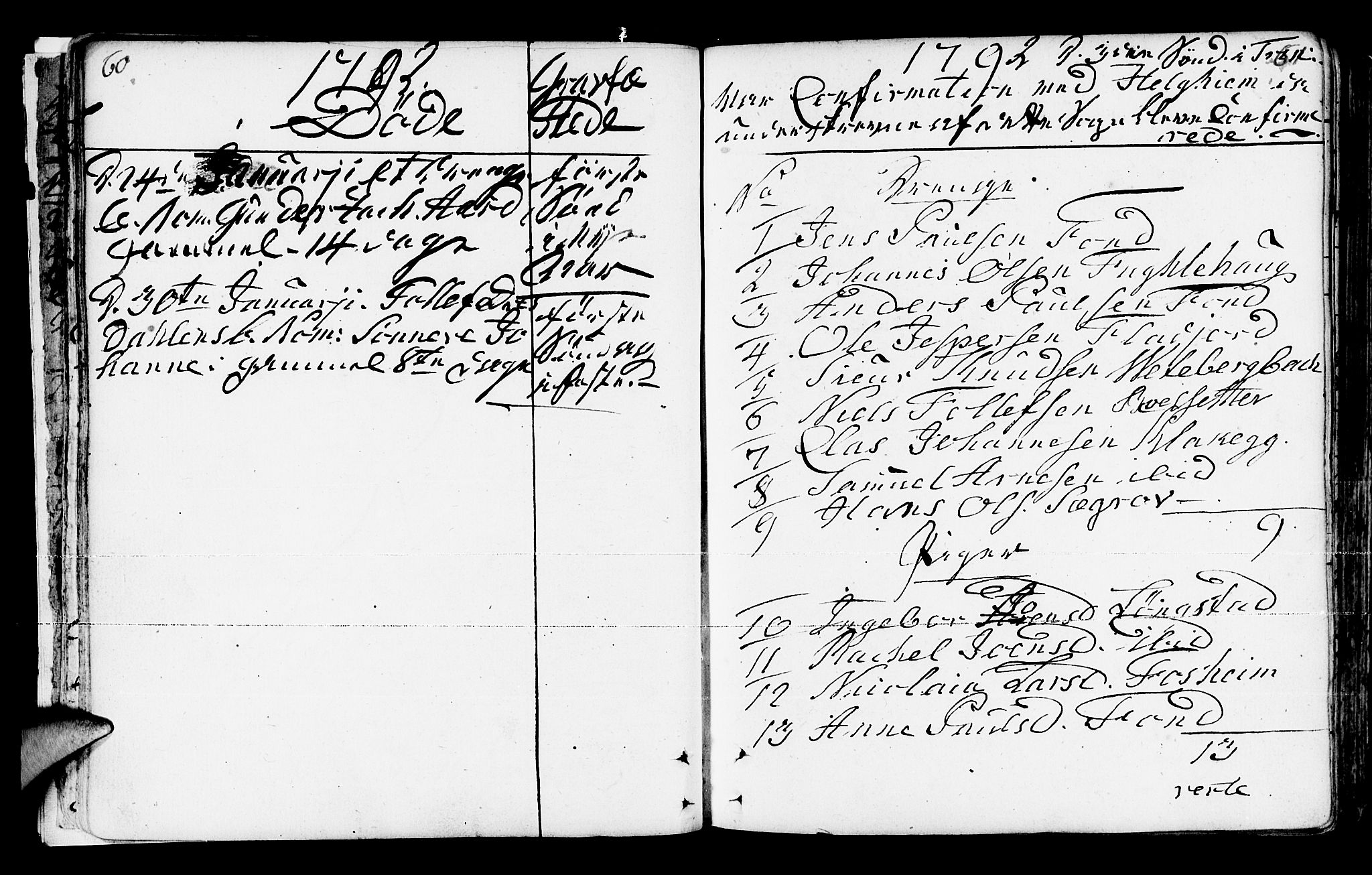 Jølster sokneprestembete, AV/SAB-A-80701/H/Haa/Haaa/L0006: Parish register (official) no. A 6, 1790-1821, p. 60-61