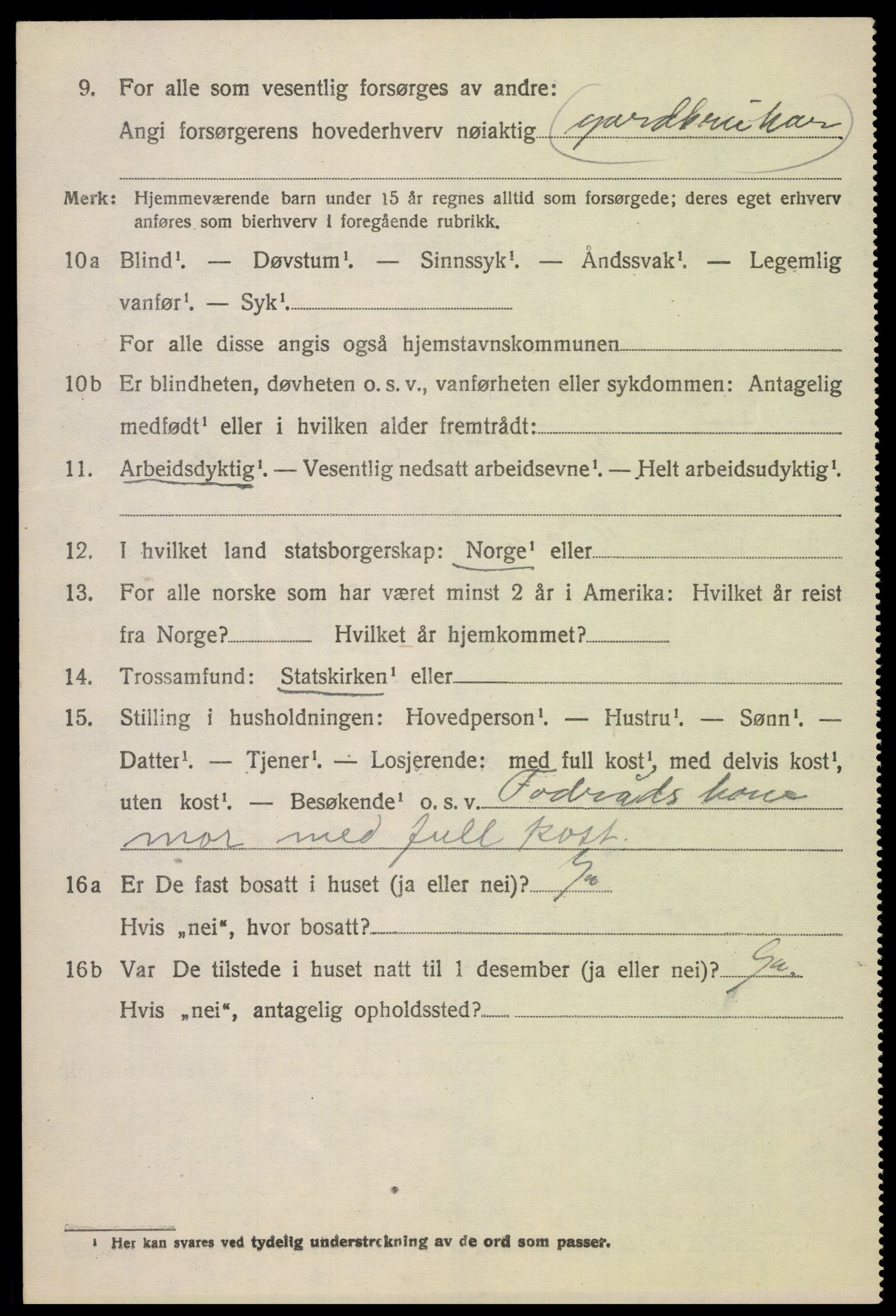 SAH, 1920 census for Lom, 1920, p. 4751