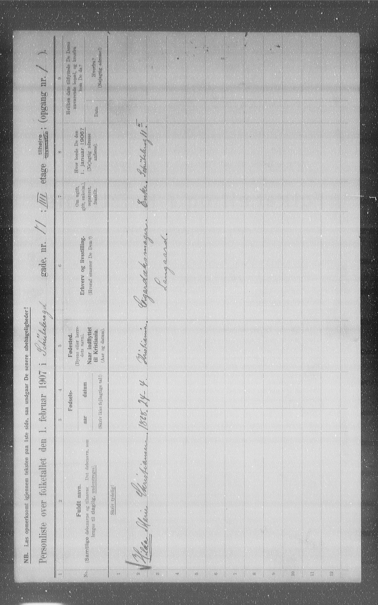 OBA, Municipal Census 1907 for Kristiania, 1907, p. 47314