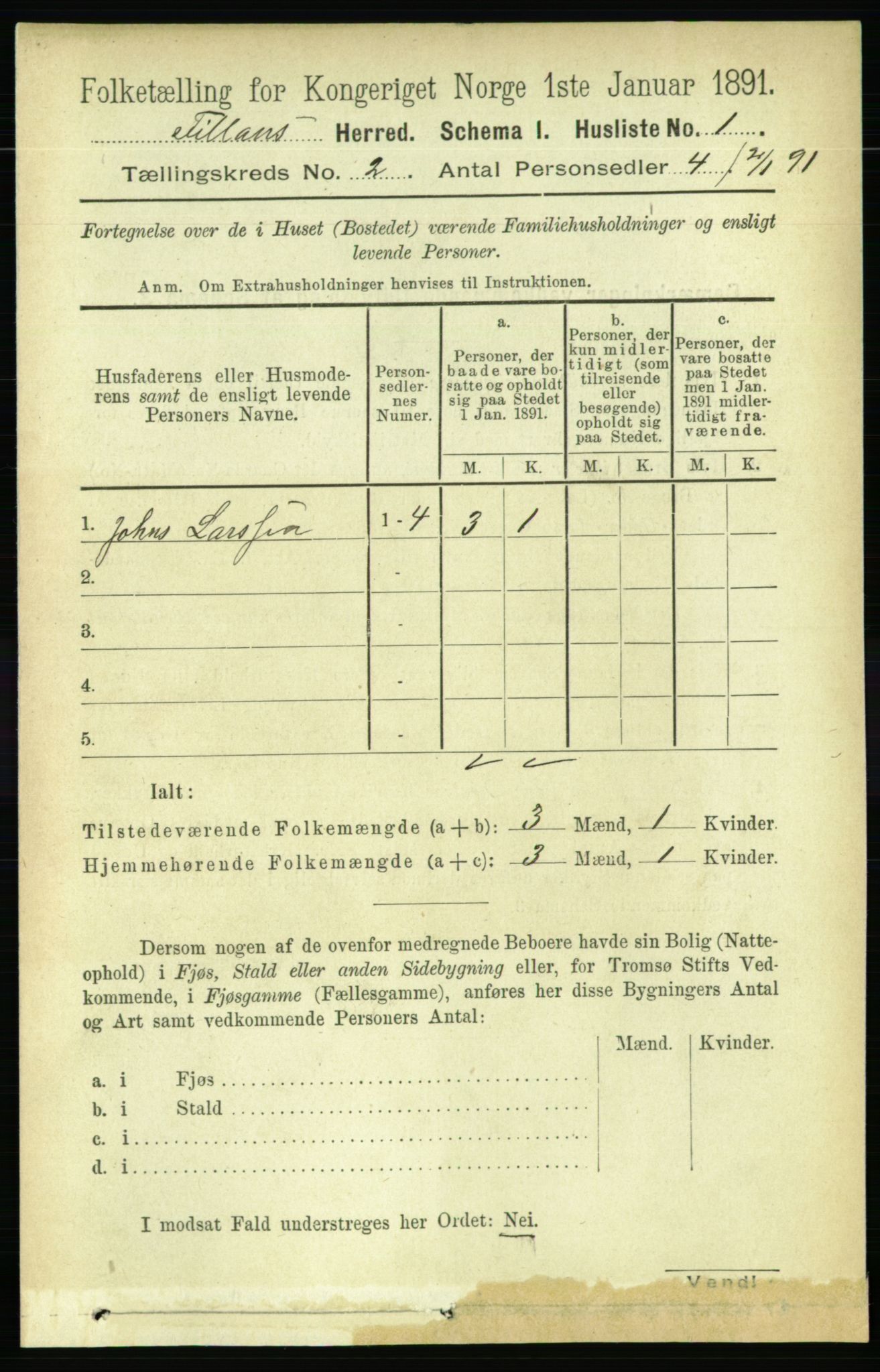 RA, 1891 census for 1616 Fillan, 1891, p. 189