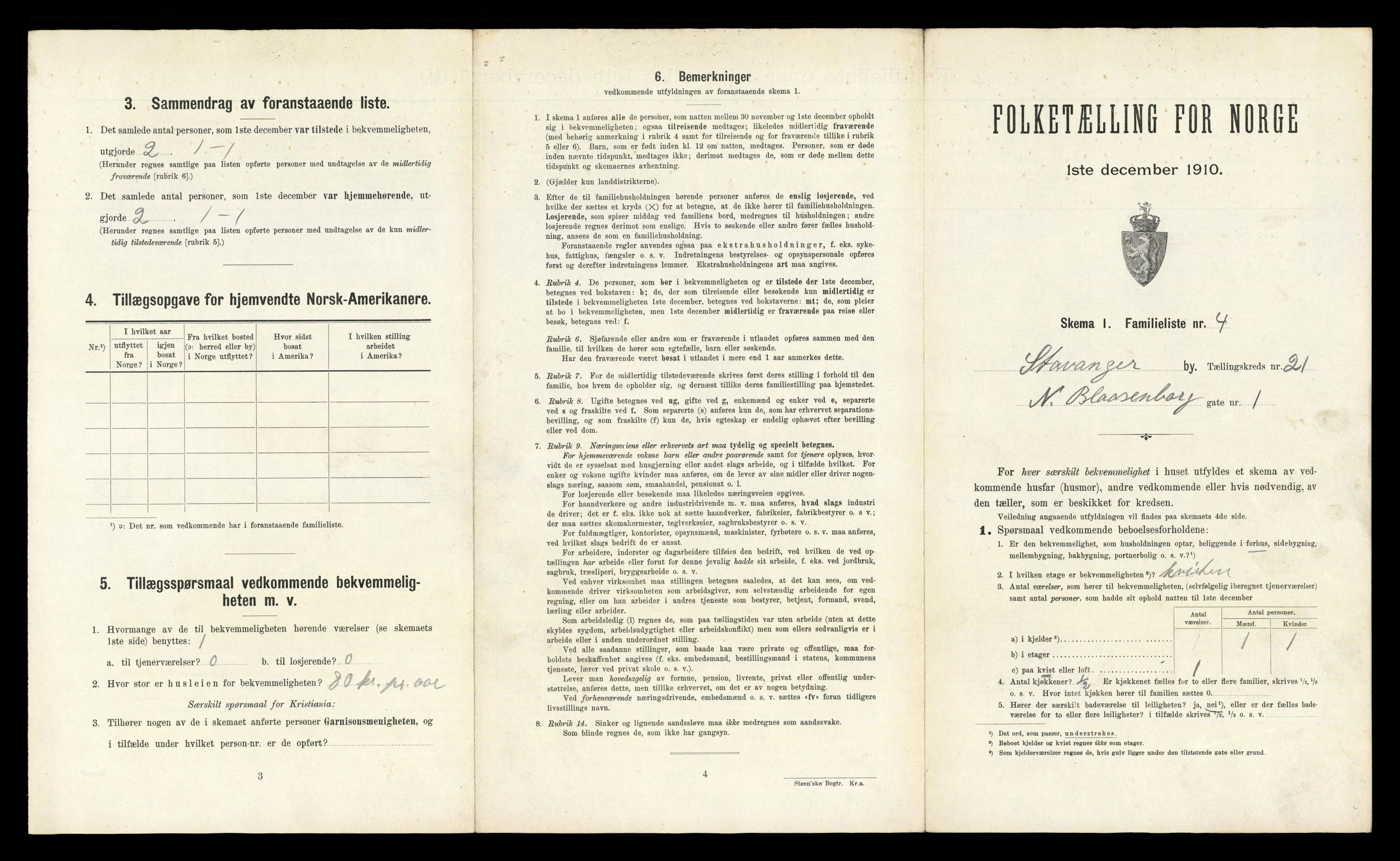 RA, 1910 census for Stavanger, 1910, p. 13060