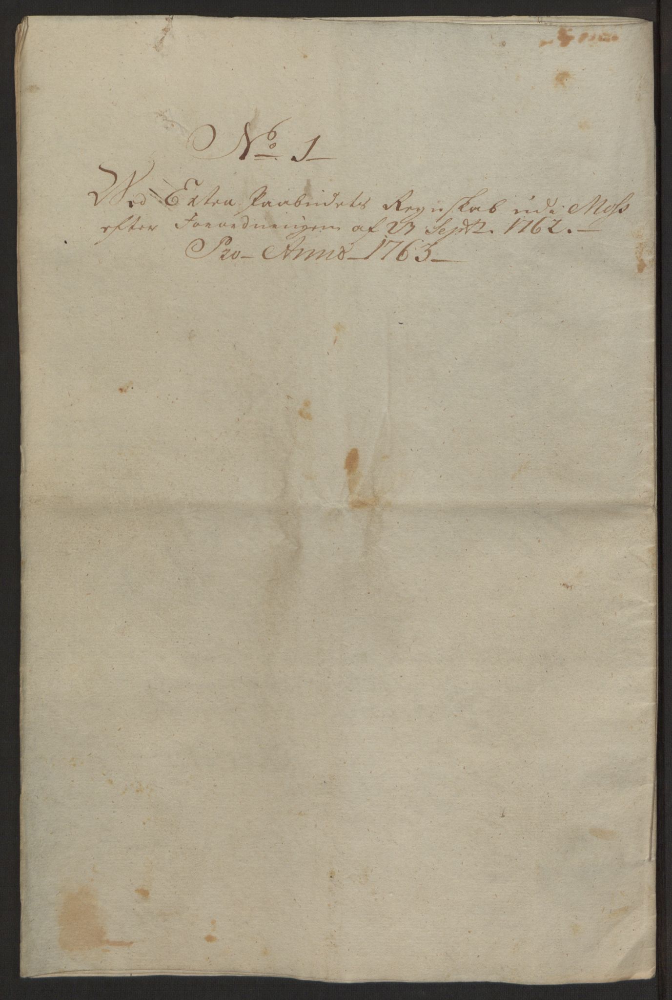 Rentekammeret inntil 1814, Reviderte regnskaper, Byregnskaper, AV/RA-EA-4066/R/Rc/L0042/0001: [C1] Kontribusjonsregnskap / Ekstraskatt, 1762-1765, p. 66