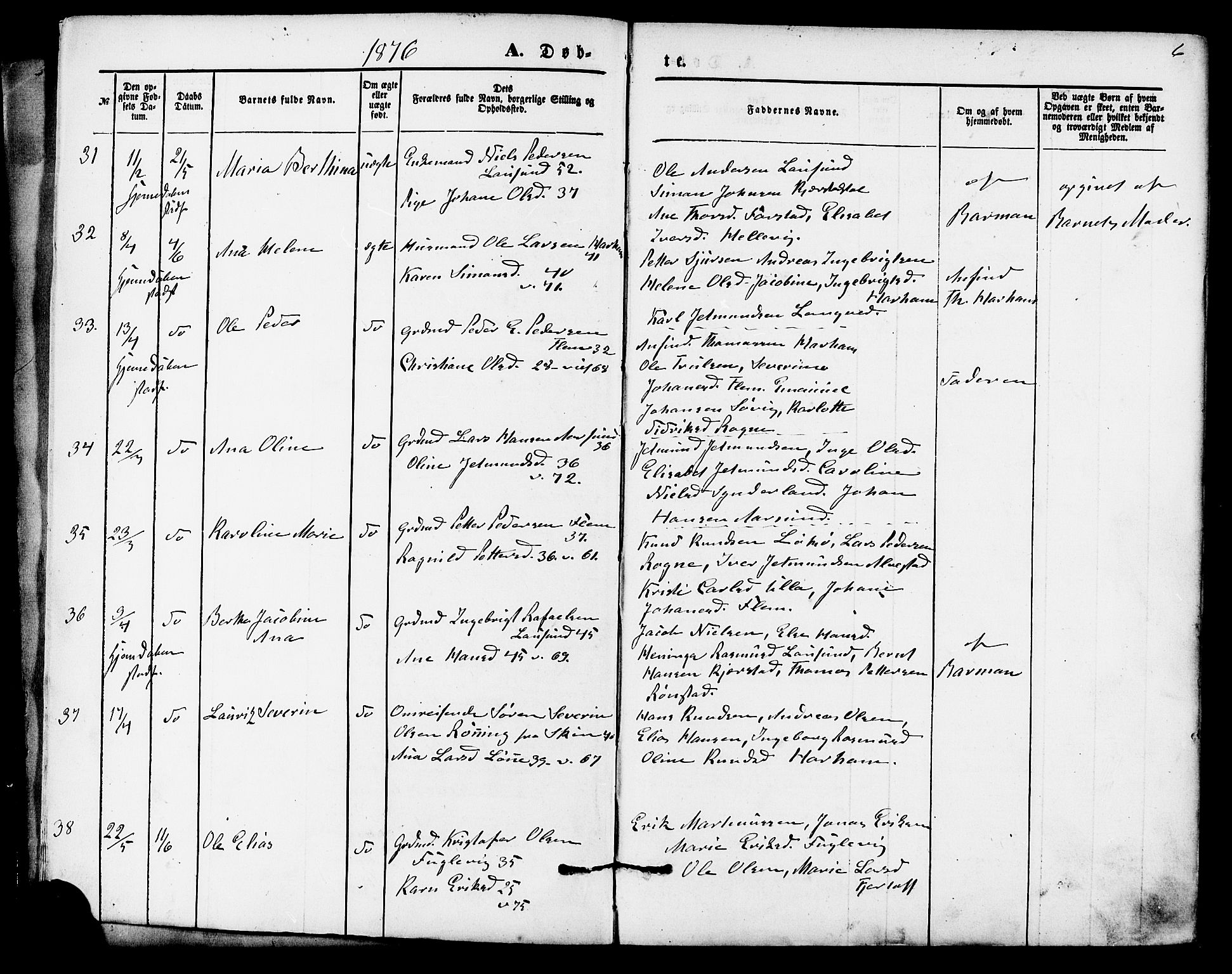Ministerialprotokoller, klokkerbøker og fødselsregistre - Møre og Romsdal, SAT/A-1454/536/L0500: Parish register (official) no. 536A09, 1876-1889, p. 6