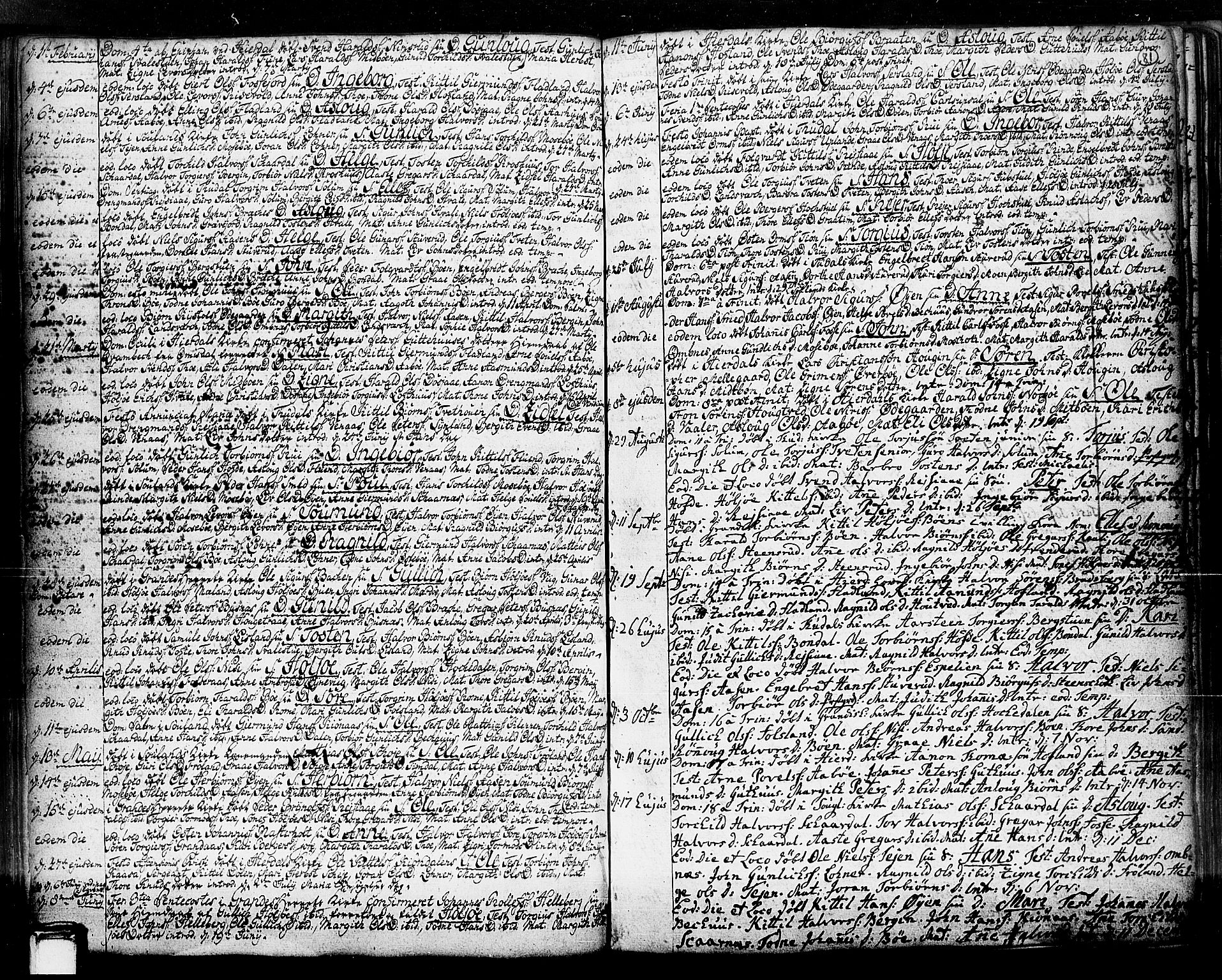 Hjartdal kirkebøker, SAKO/A-270/F/Fa/L0003: Parish register (official) no. I 3, 1727-1775, p. 81
