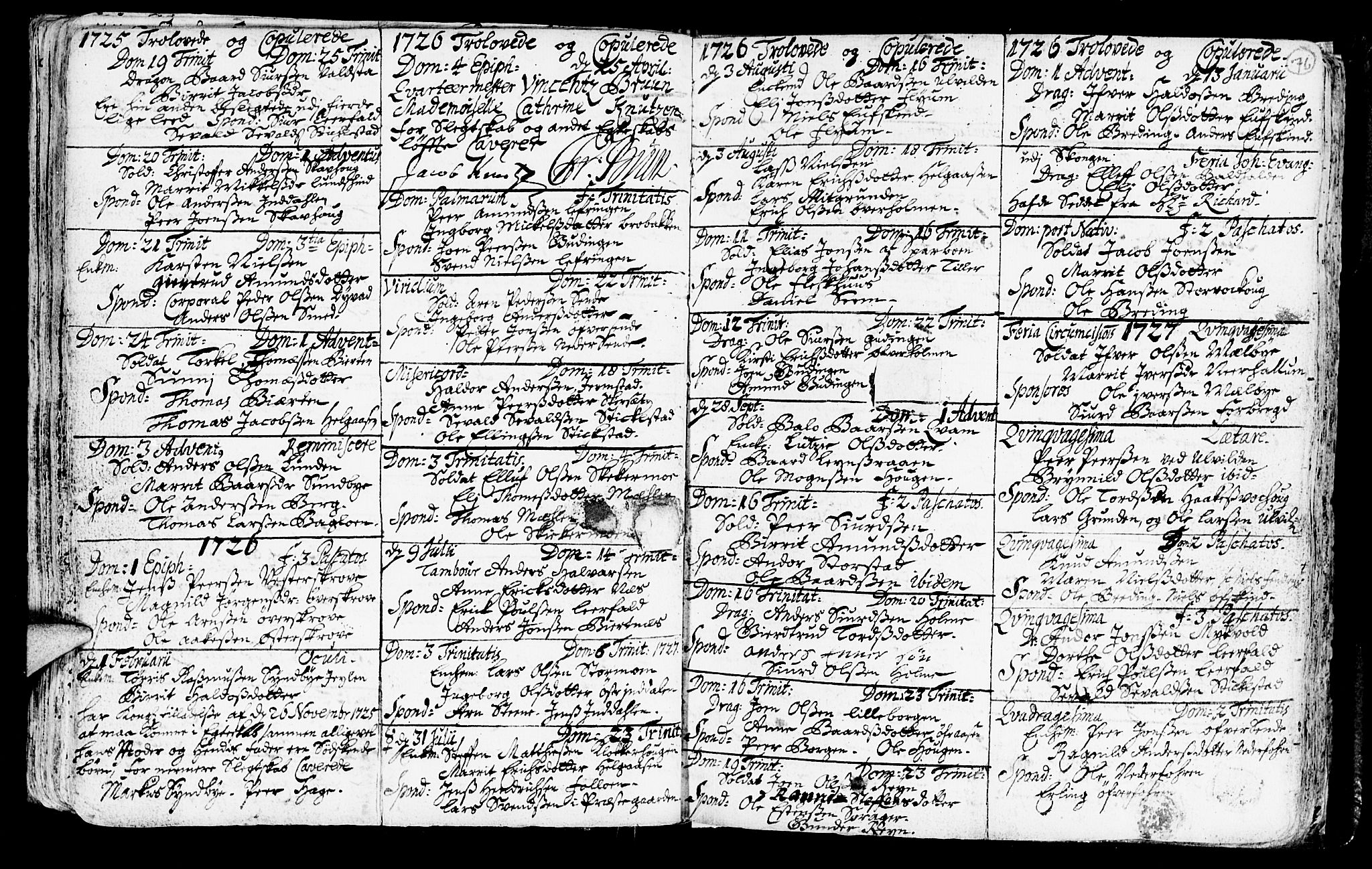 Ministerialprotokoller, klokkerbøker og fødselsregistre - Nord-Trøndelag, SAT/A-1458/723/L0230: Parish register (official) no. 723A01, 1705-1747, p. 76