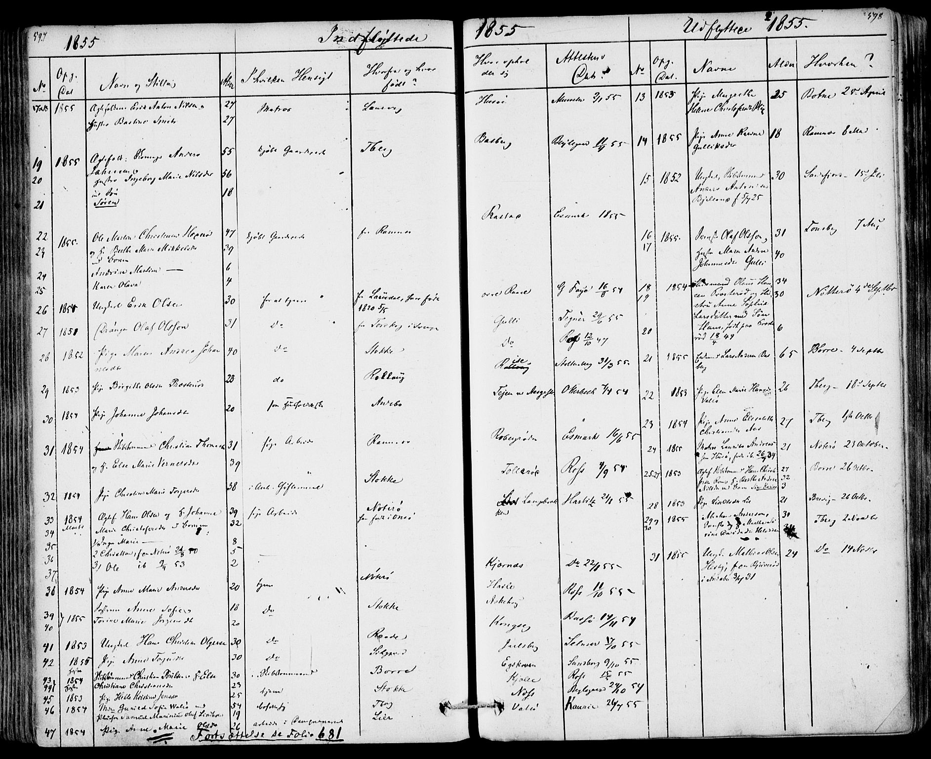 Sem kirkebøker, AV/SAKO-A-5/F/Fa/L0006: Parish register (official) no. I 6, 1843-1855, p. 597-598