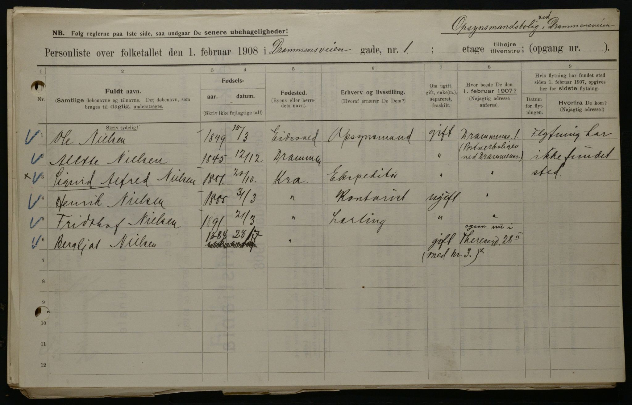 OBA, Municipal Census 1908 for Kristiania, 1908, p. 15088