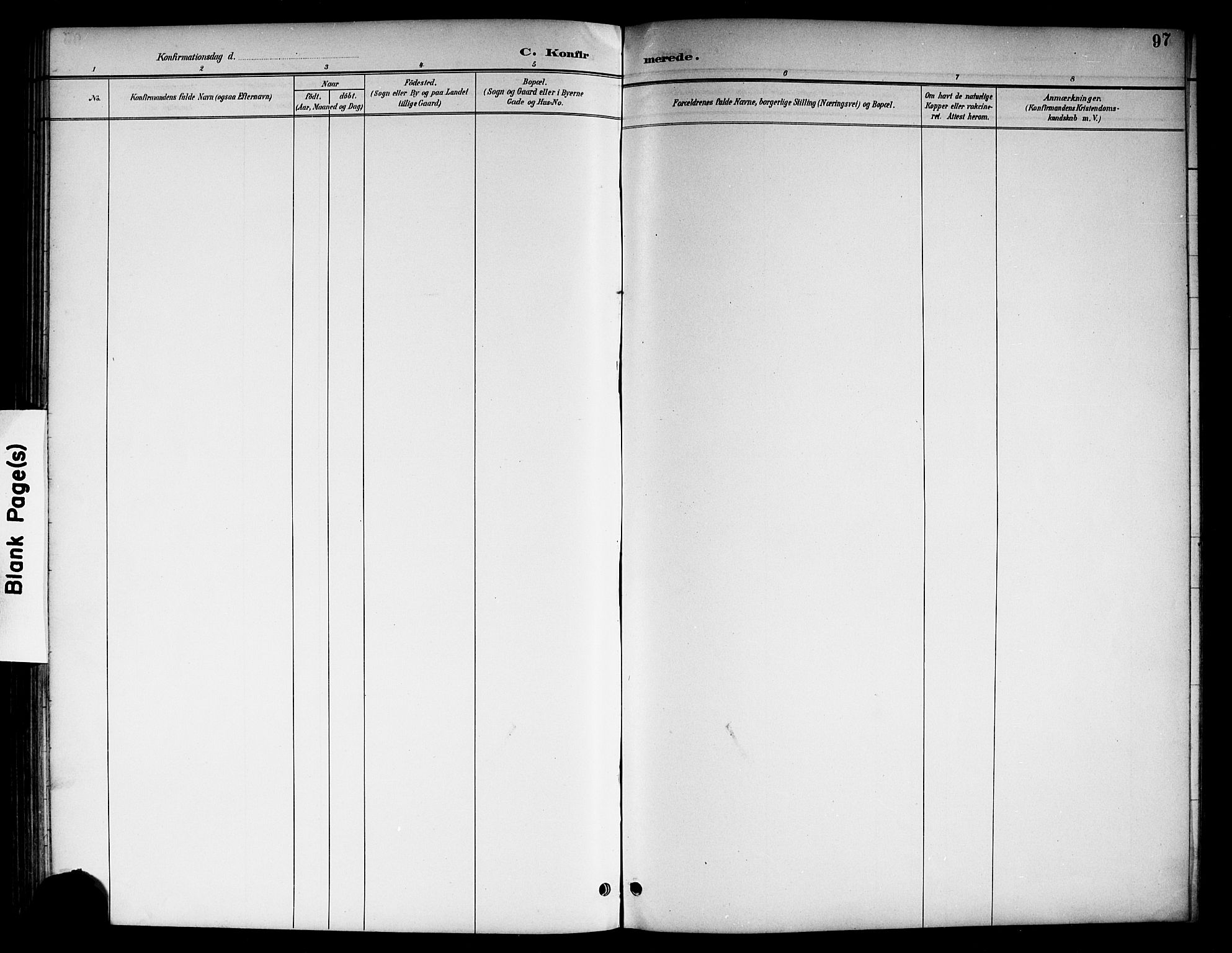 Brunlanes kirkebøker, SAKO/A-342/G/Gc/L0002: Parish register (copy) no. III 2, 1891-1922, p. 97