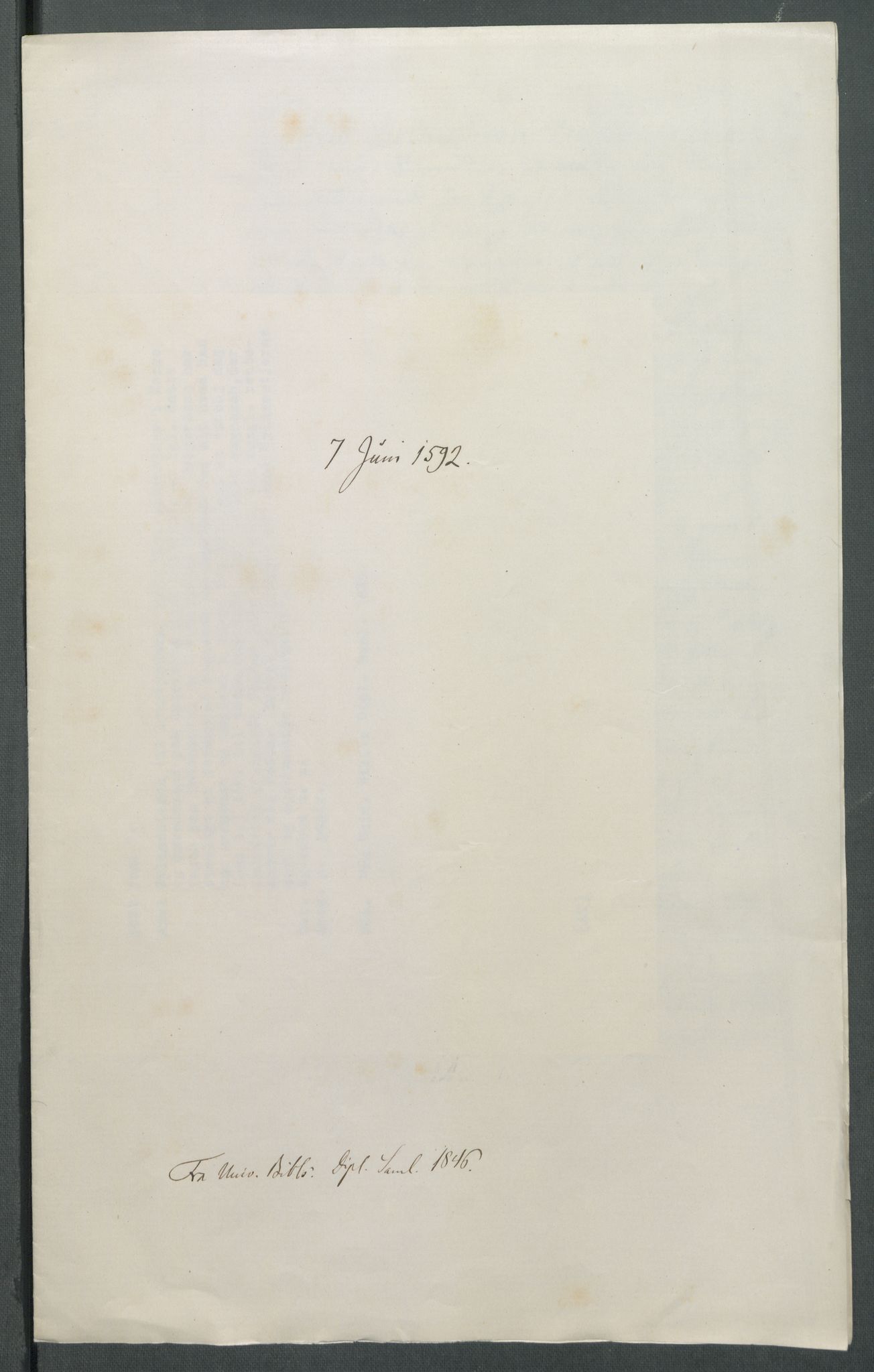 Riksarkivets diplomsamling, AV/RA-EA-5965/F02/L0096: Dokumenter, 1592, p. 18