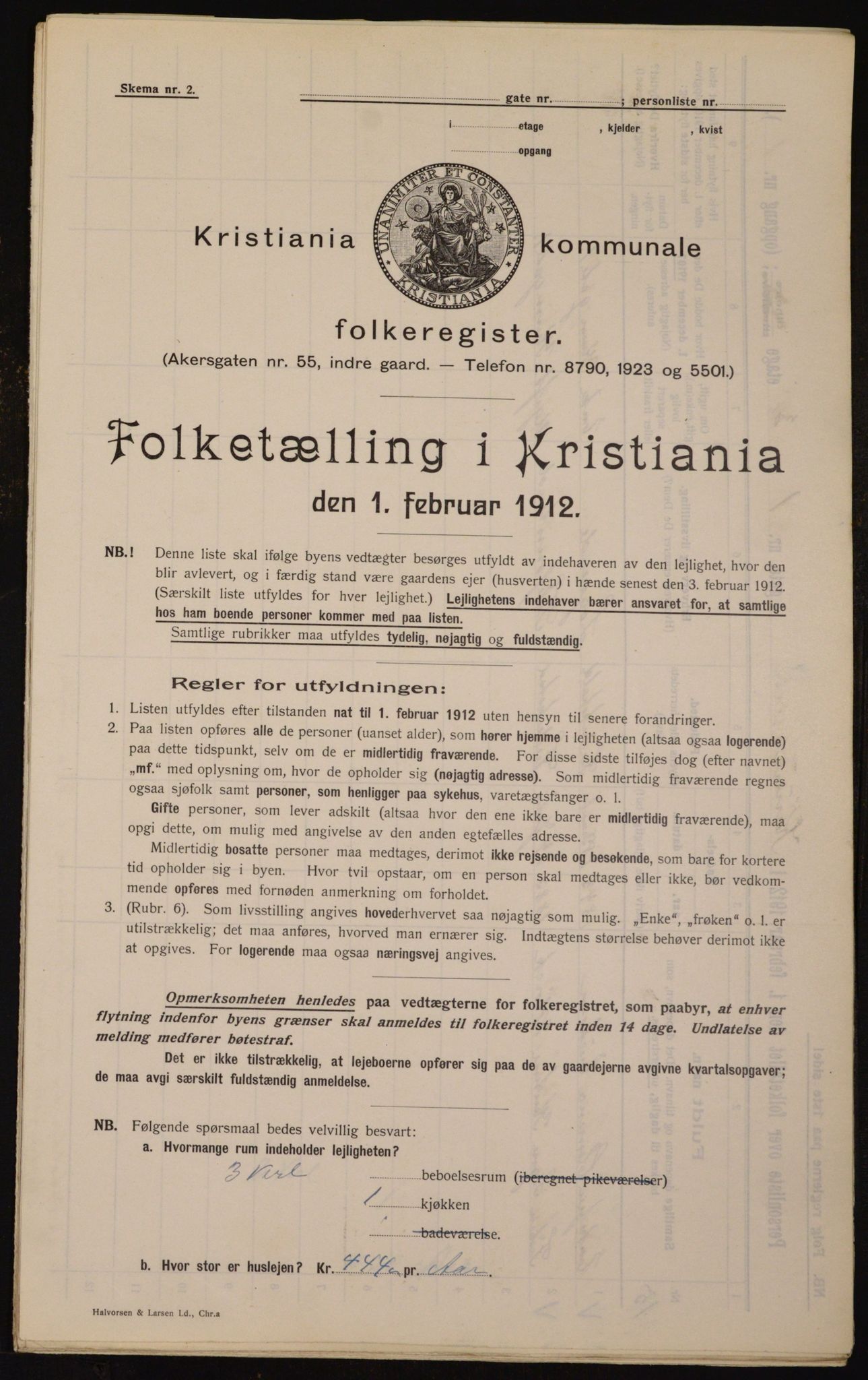 OBA, Municipal Census 1912 for Kristiania, 1912, p. 54992