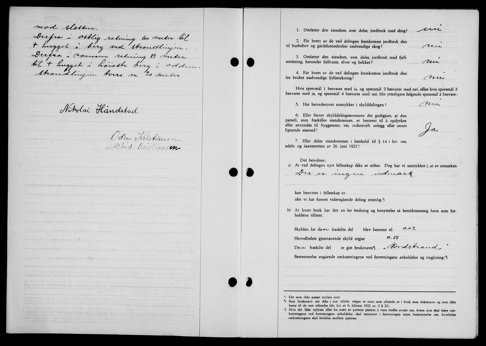Lofoten sorenskriveri, SAT/A-0017/1/2/2C/L0004a: Mortgage book no. 4a, 1938-1938, Diary no: : 915/1938
