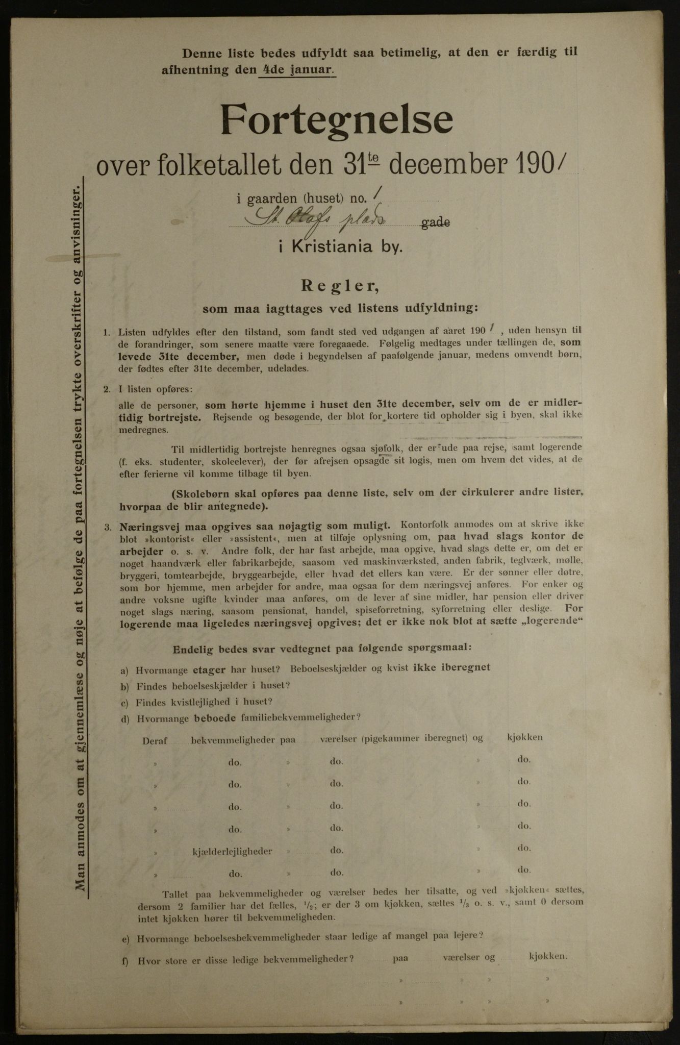 OBA, Municipal Census 1901 for Kristiania, 1901, p. 13693