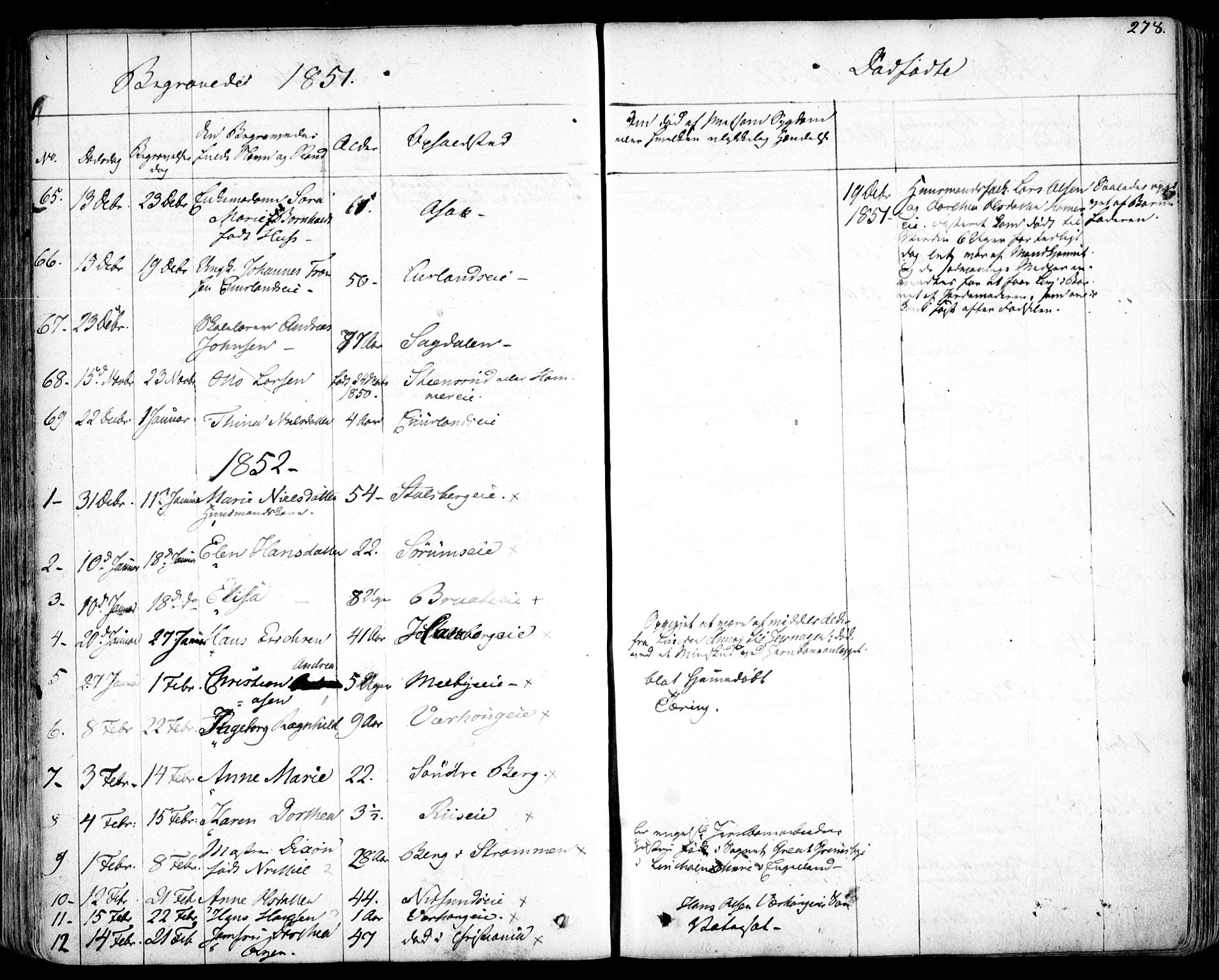 Skedsmo prestekontor Kirkebøker, SAO/A-10033a/F/Fa/L0009: Parish register (official) no. I 9, 1830-1853, p. 278