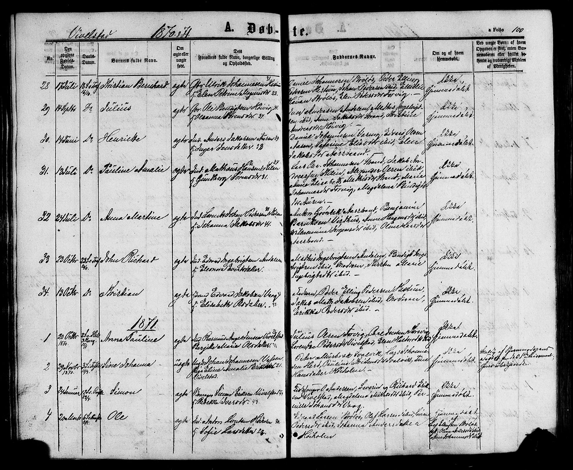 Ministerialprotokoller, klokkerbøker og fødselsregistre - Nordland, AV/SAT-A-1459/817/L0262: Parish register (official) no. 817A03 /2, 1867-1877, p. 100