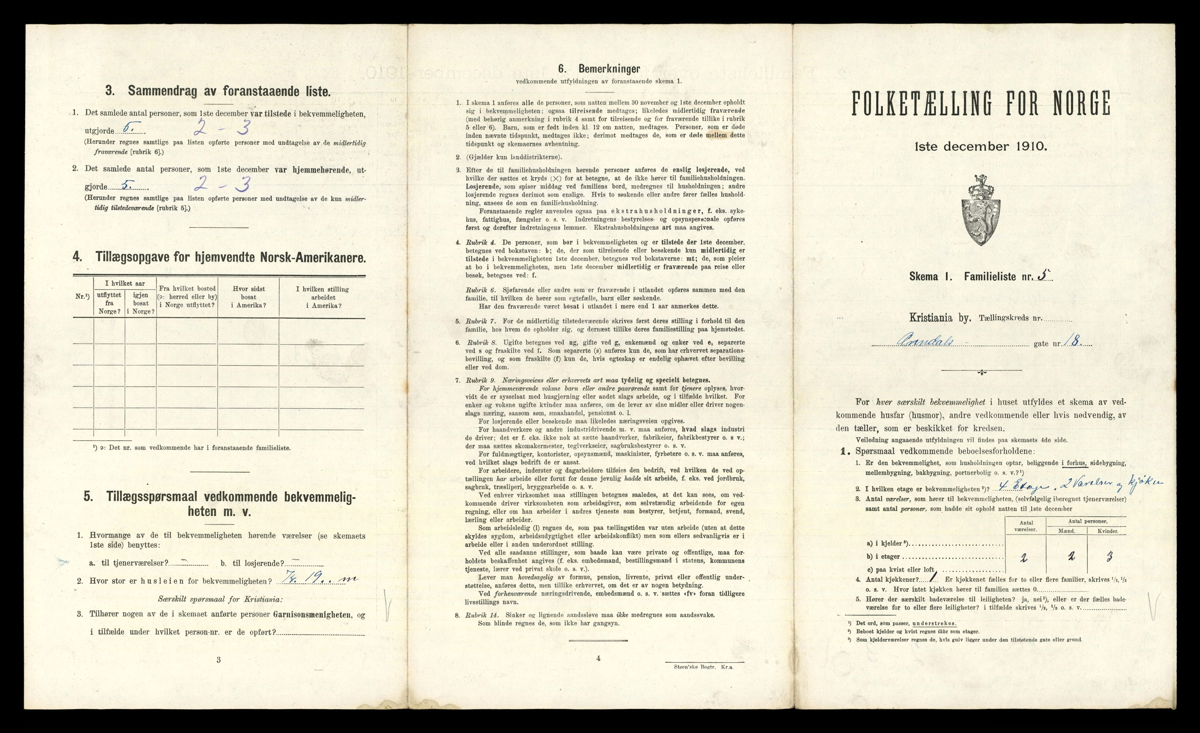 RA, 1910 census for Kristiania, 1910, p. 3519