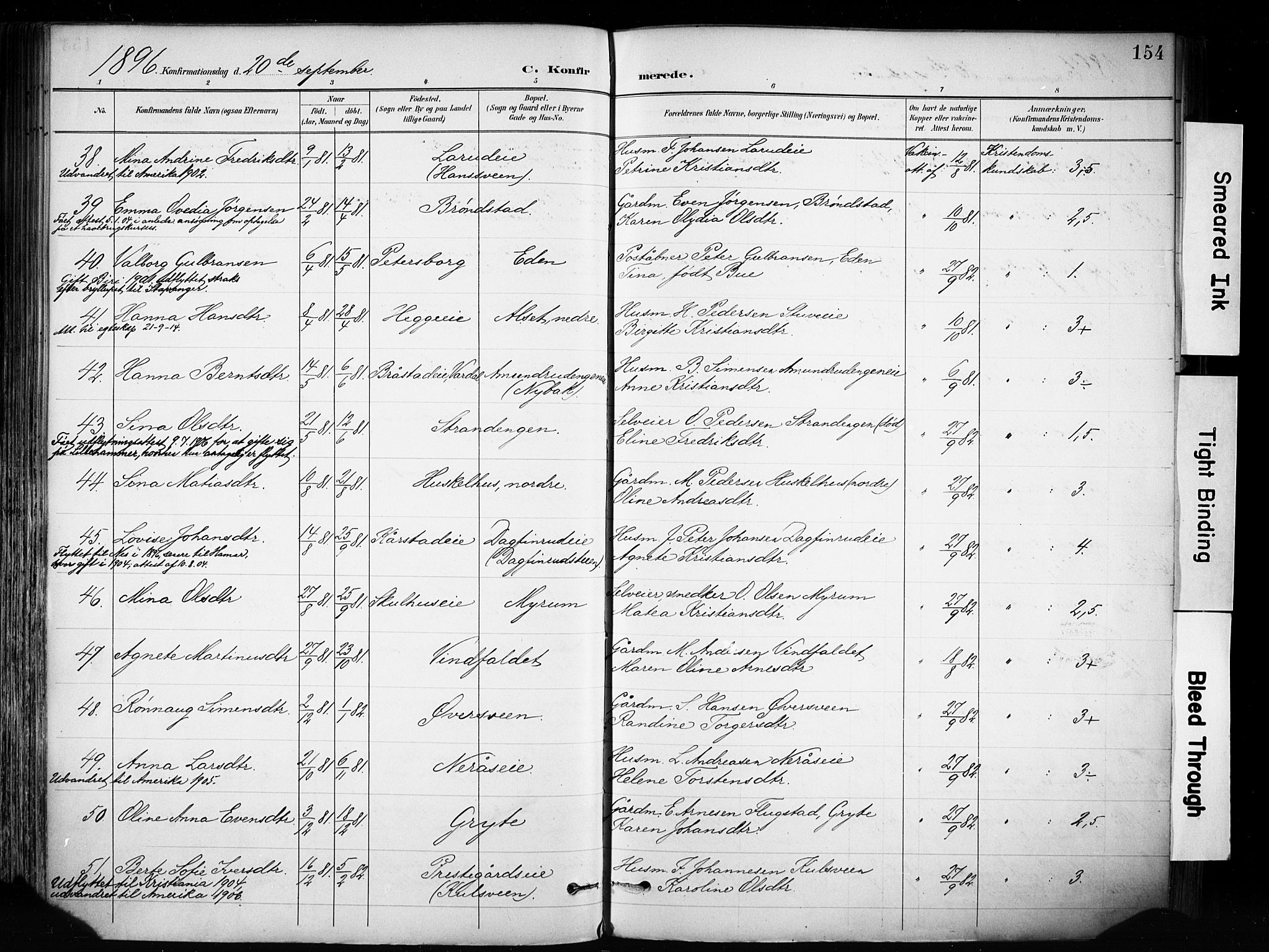 Biri prestekontor, AV/SAH-PREST-096/H/Ha/Haa/L0009: Parish register (official) no. 9, 1887-1900, p. 154