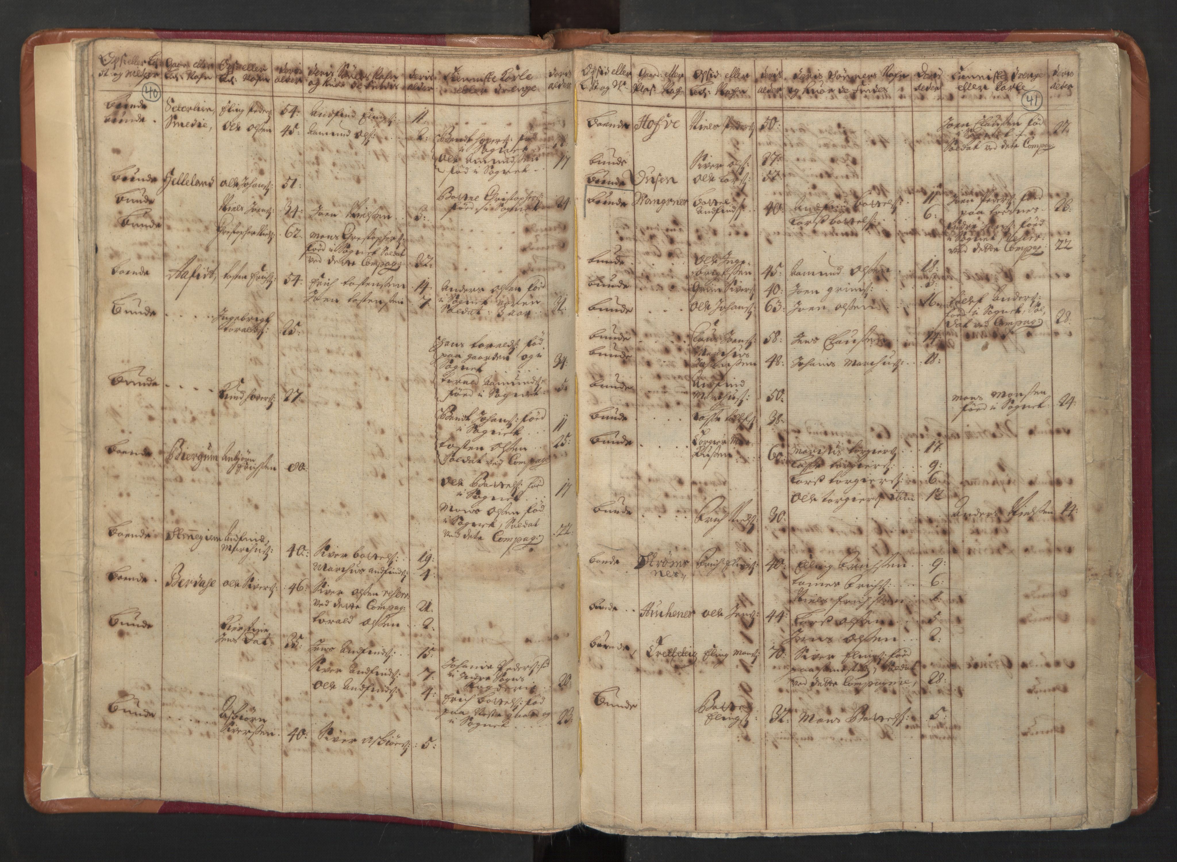 RA, Census (manntall) 1701, no. 8: Ytre Sogn fogderi and Indre Sogn fogderi, 1701, p. 40-41