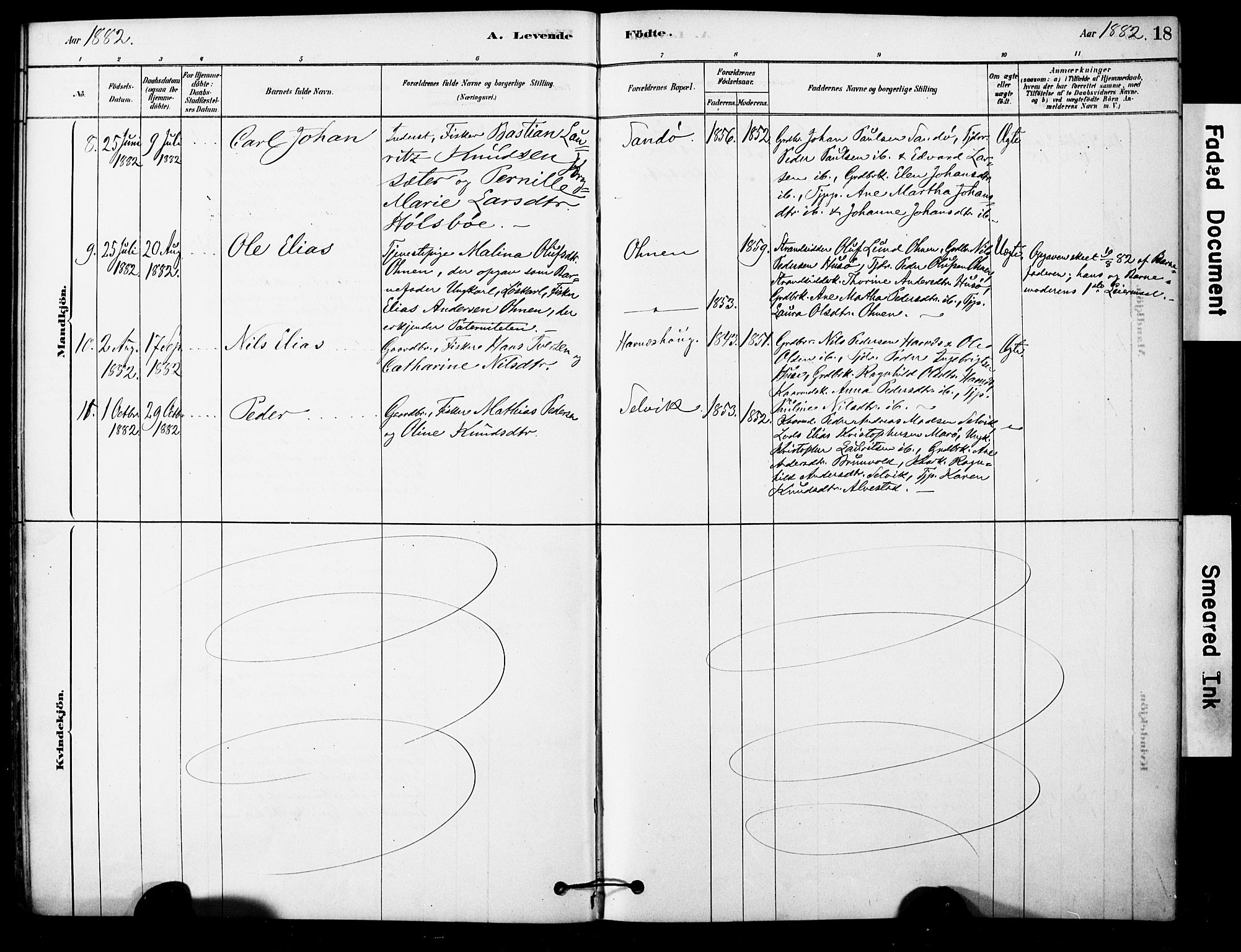 Ministerialprotokoller, klokkerbøker og fødselsregistre - Møre og Romsdal, AV/SAT-A-1454/561/L0729: Parish register (official) no. 561A03, 1878-1900, p. 18