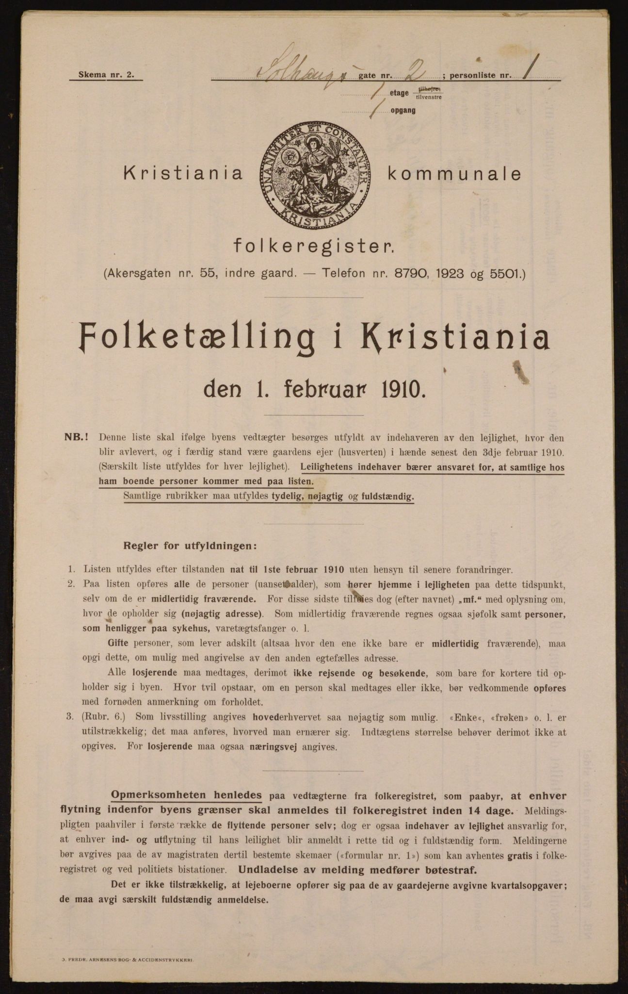 OBA, Municipal Census 1910 for Kristiania, 1910, p. 94731