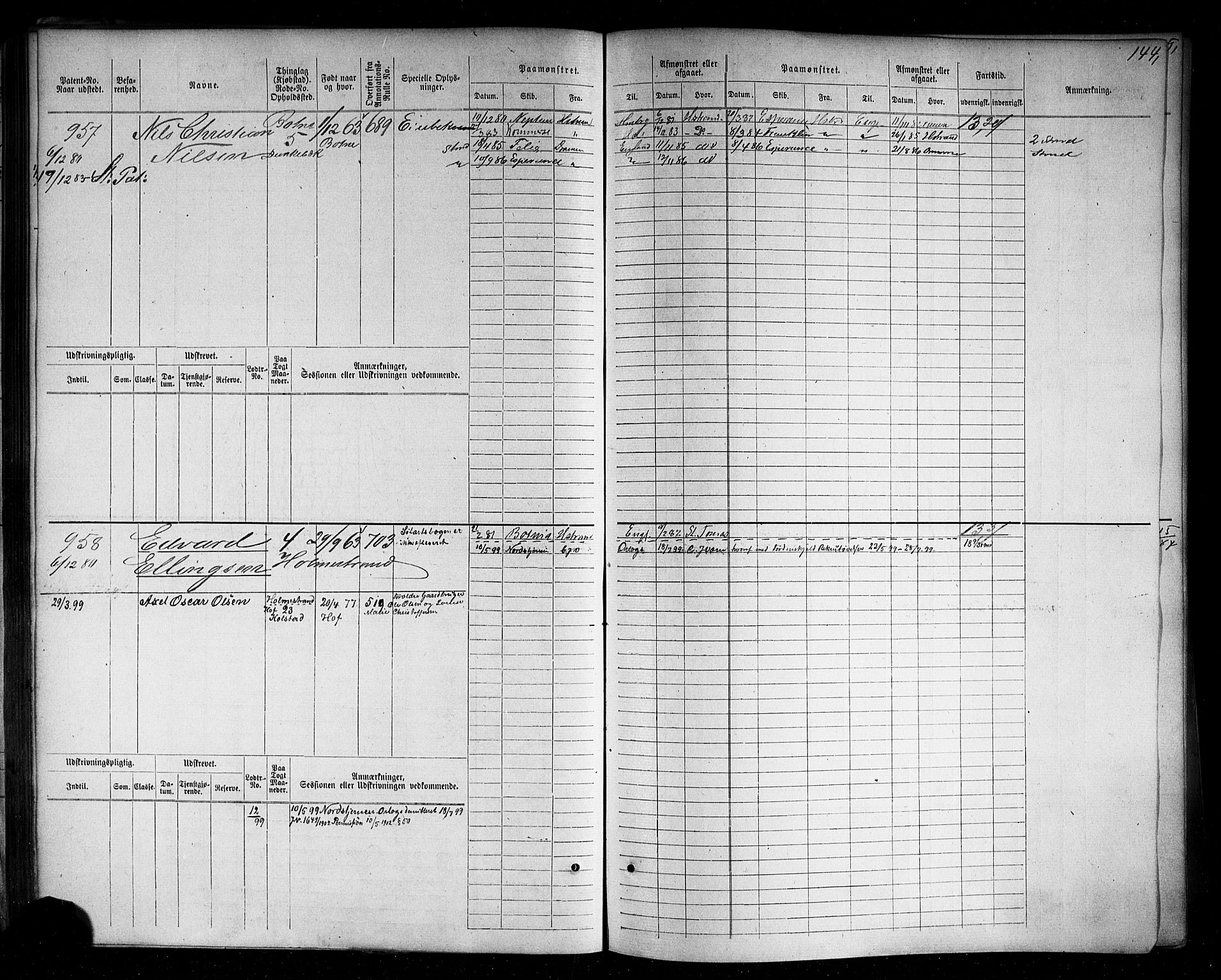 Holmestrand innrulleringskontor, AV/SAKO-A-1151/F/Fc/L0004: Hovedrulle, 1872-1913, p. 182