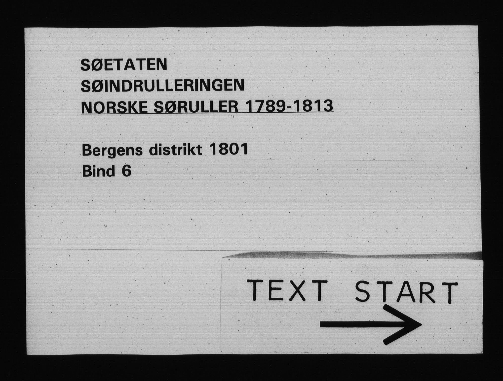 Sjøetaten, RA/EA-3110/F/L0238: Bergen distrikt, bind 6, 1801