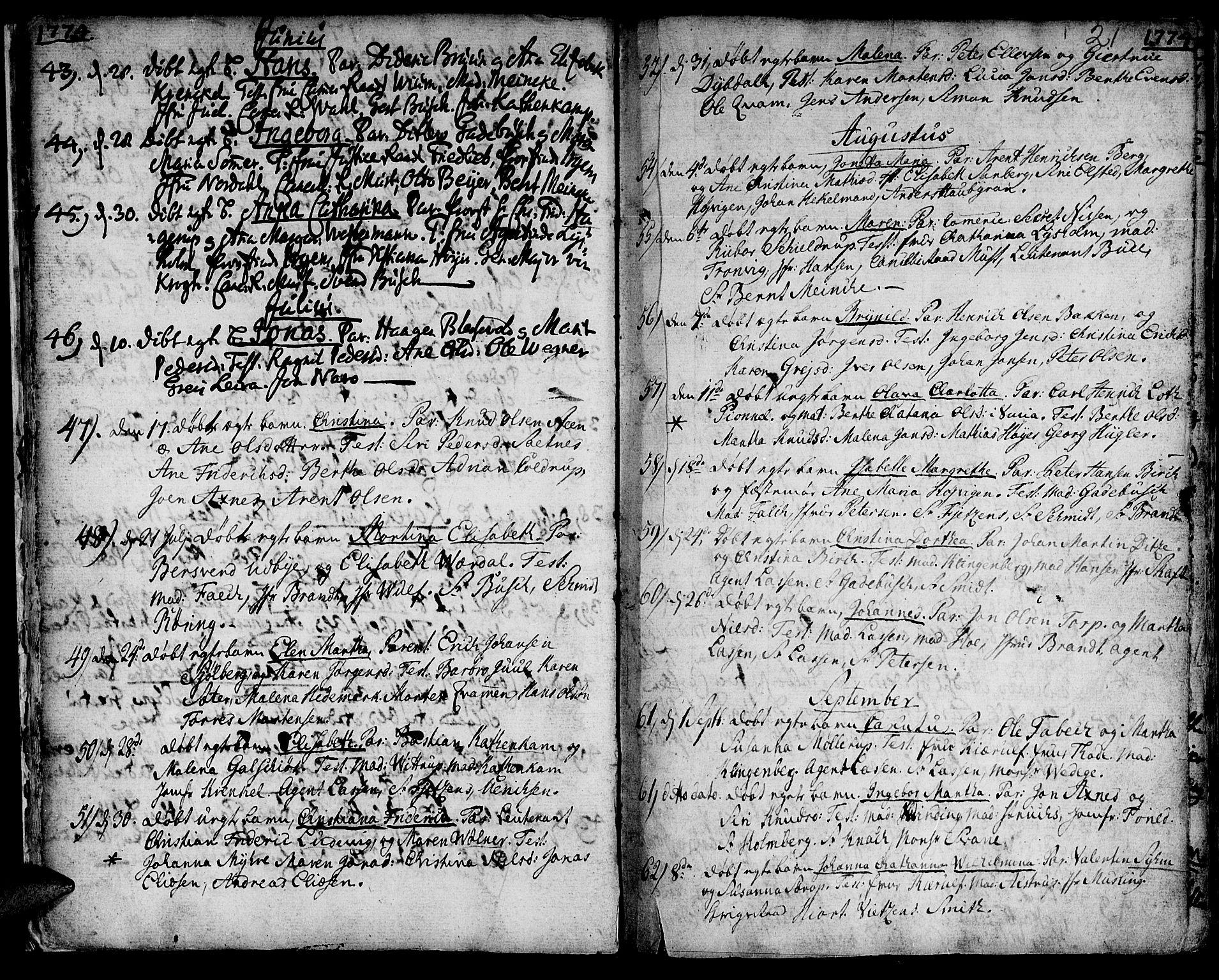 Ministerialprotokoller, klokkerbøker og fødselsregistre - Sør-Trøndelag, SAT/A-1456/601/L0039: Parish register (official) no. 601A07, 1770-1819, p. 21