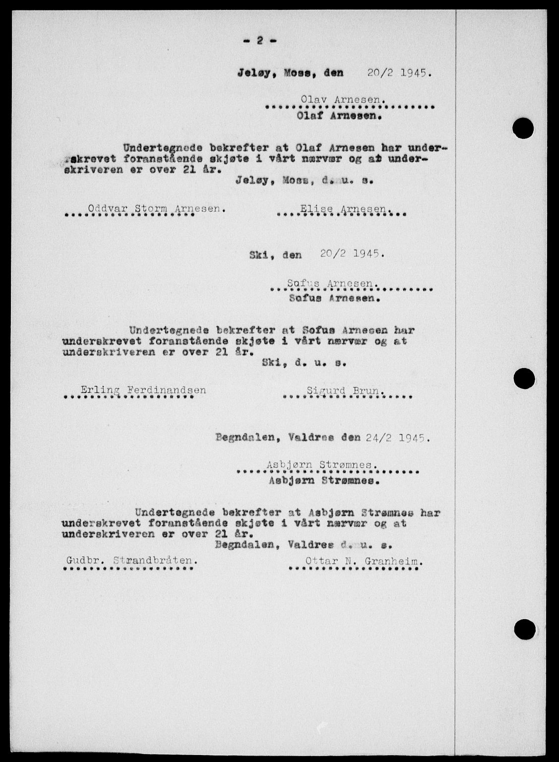 Onsøy sorenskriveri, SAO/A-10474/G/Ga/Gab/L0014: Mortgage book no. II A-14, 1944-1945, Diary no: : 440/1945