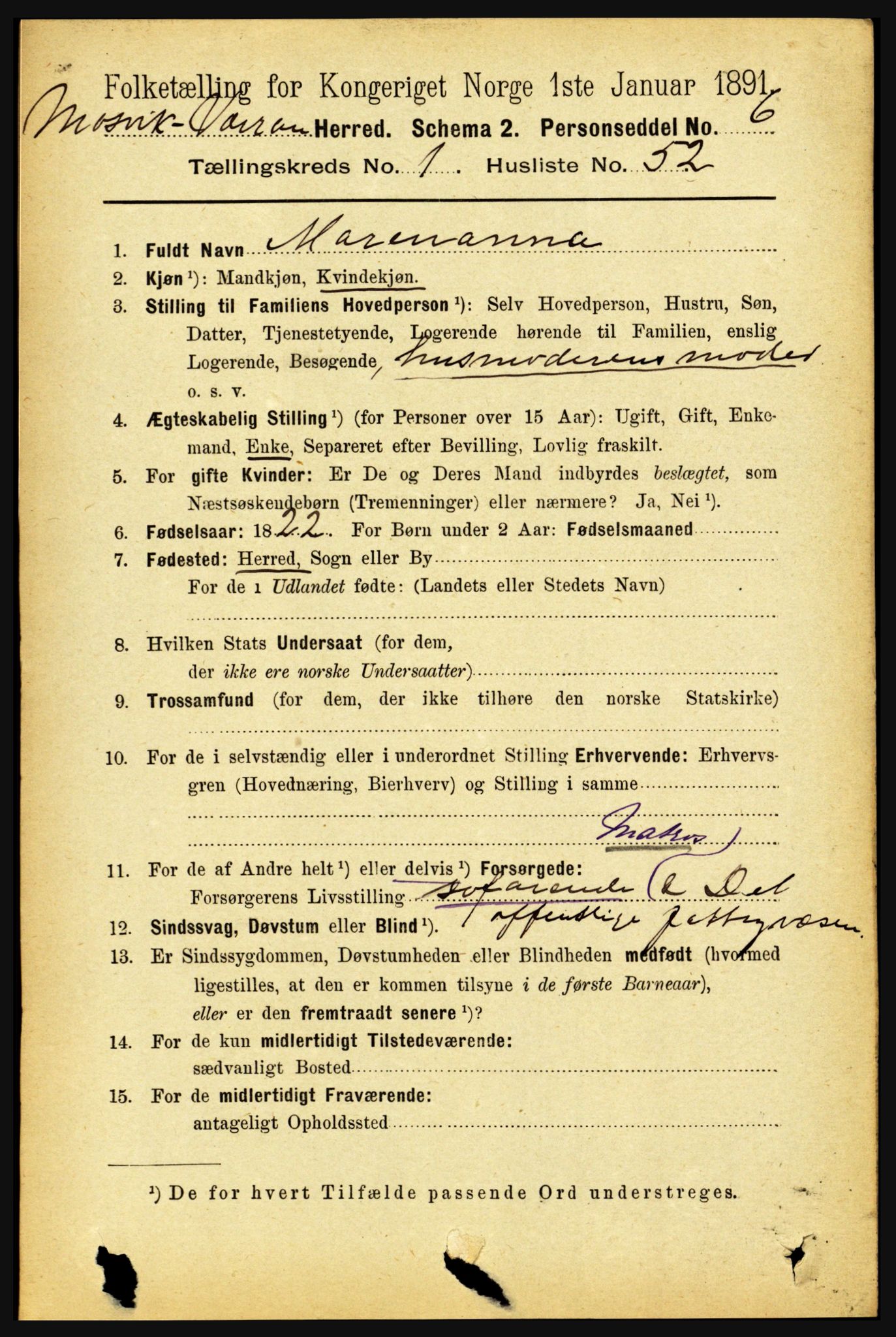 RA, 1891 census for 1723 Mosvik og Verran, 1891, p. 418