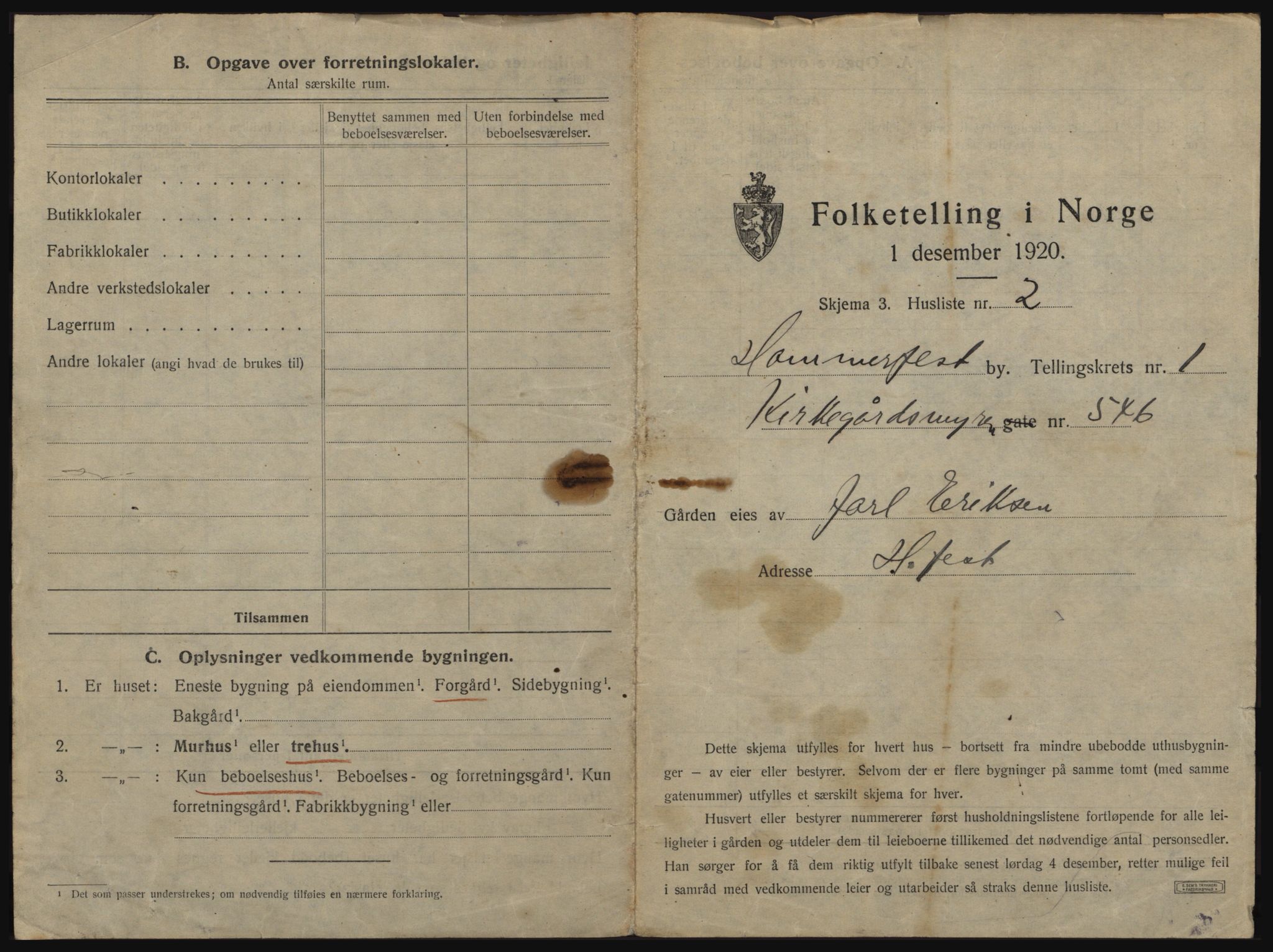 SATØ, 1920 census for Hammerfest, 1920, p. 28