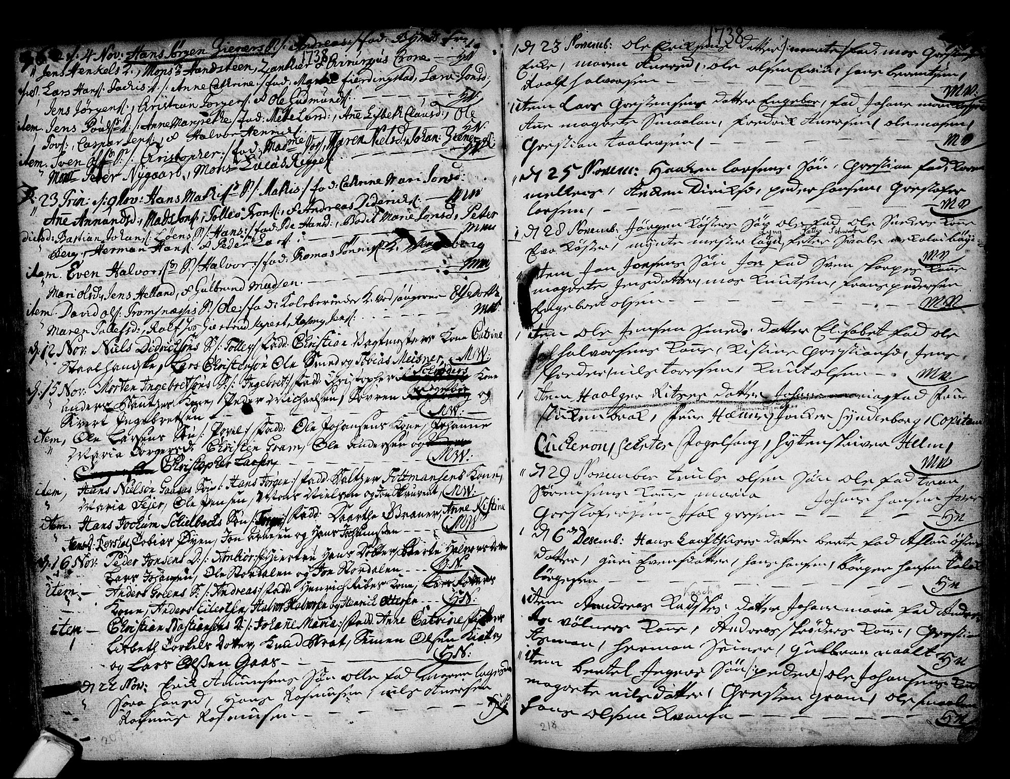 Kongsberg kirkebøker, AV/SAKO-A-22/F/Fa/L0002: Parish register (official) no. I 2, 1721-1743, p. 362-363