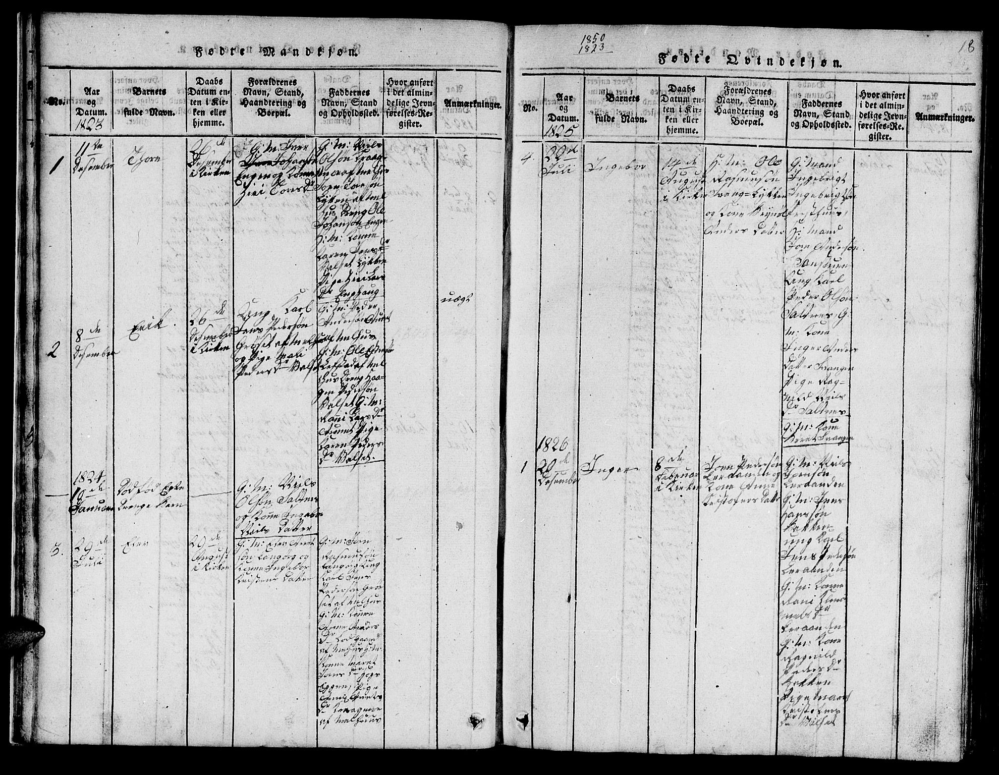 Ministerialprotokoller, klokkerbøker og fødselsregistre - Sør-Trøndelag, AV/SAT-A-1456/666/L0788: Parish register (copy) no. 666C01, 1816-1847, p. 18