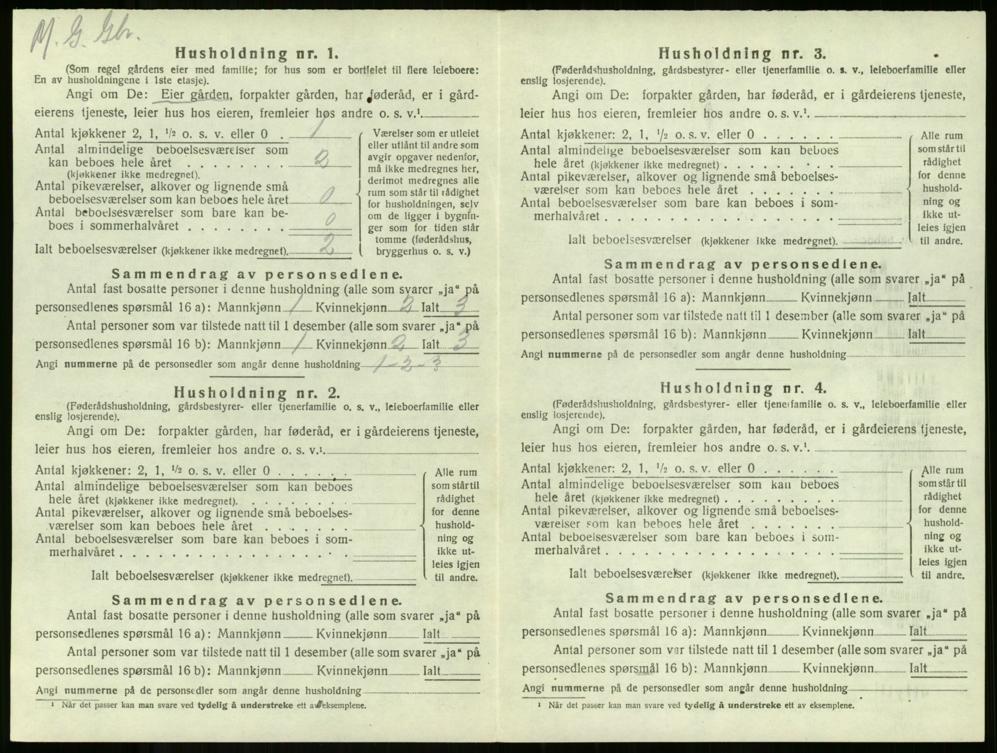 SAKO, 1920 census for Borre, 1920, p. 968