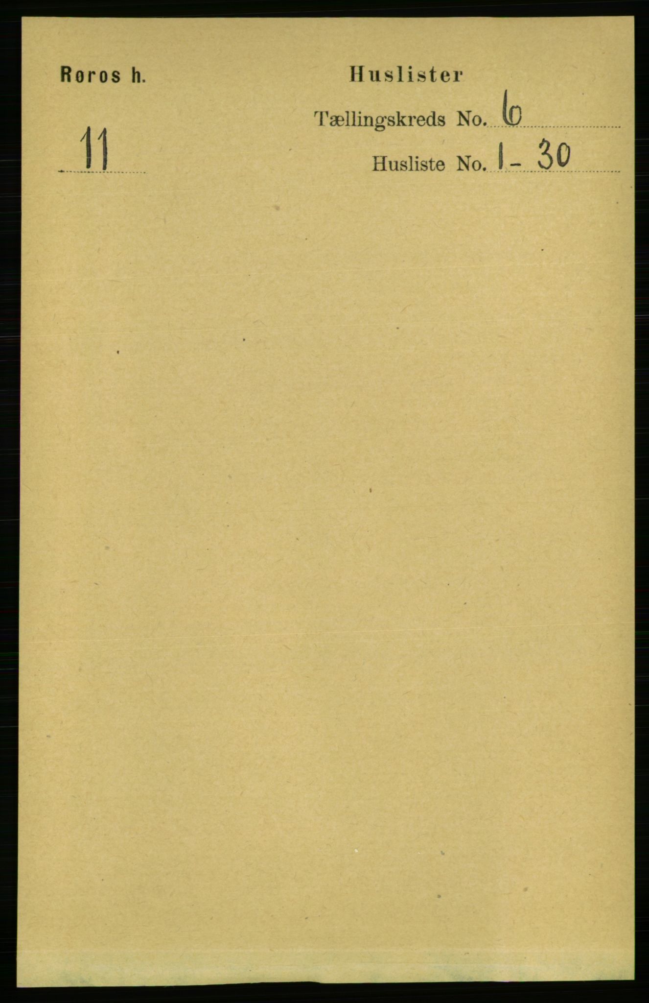 RA, 1891 census for 1640 Røros, 1891, p. 1111