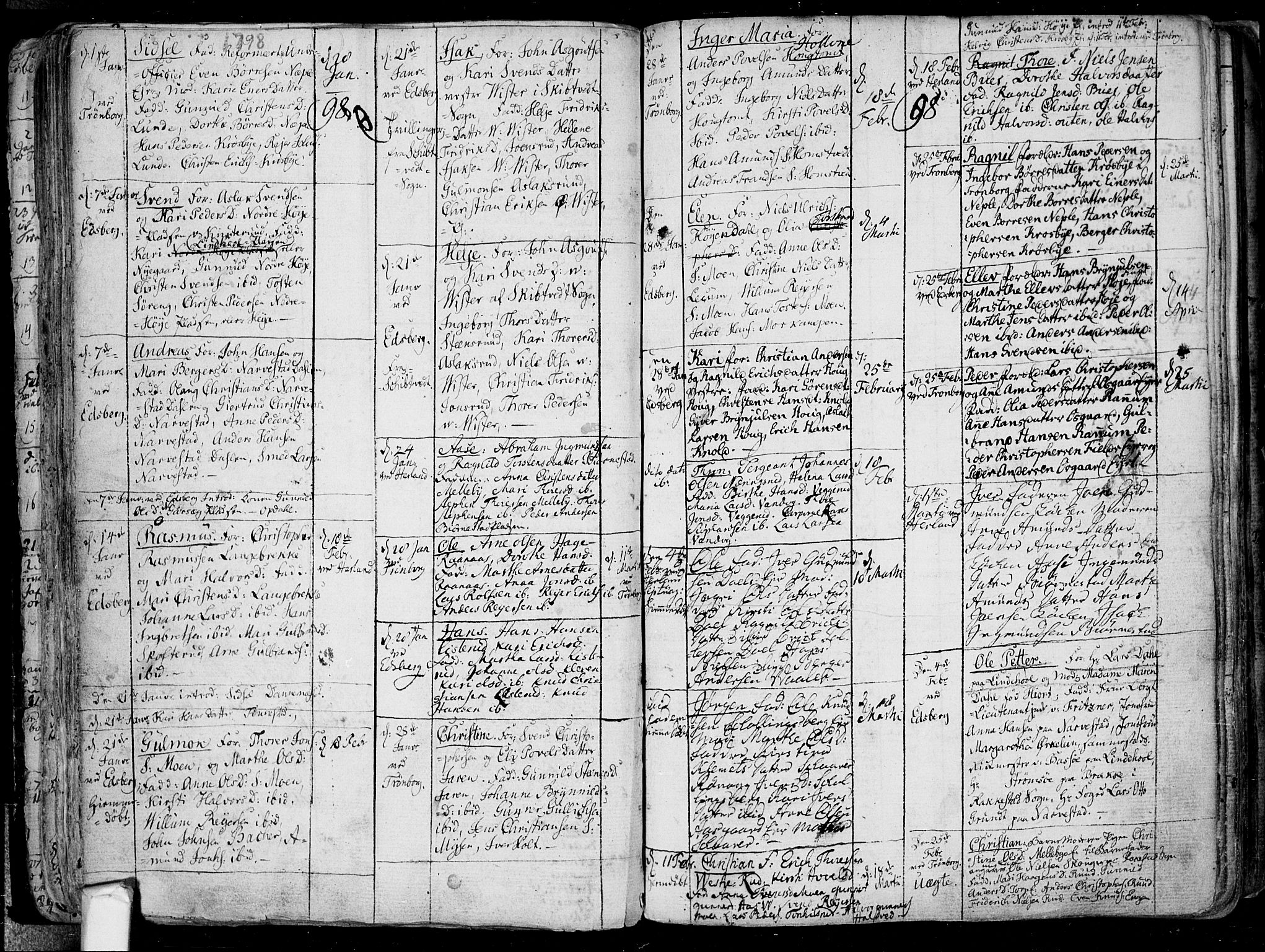 Eidsberg prestekontor Kirkebøker, SAO/A-10905/F/Fa/L0005: Parish register (official) no. I 5, 1786-1807, p. 45