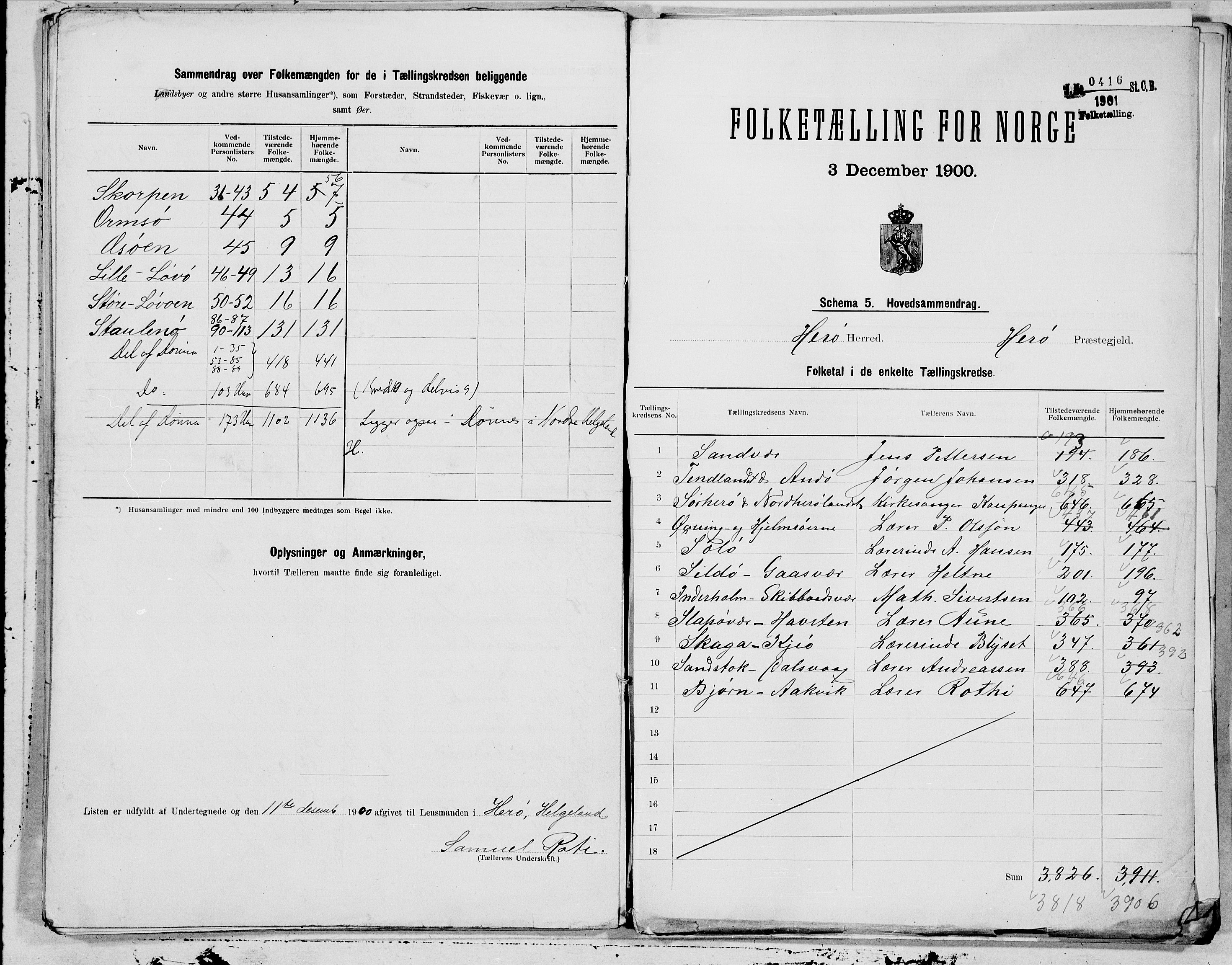 SAT, 1900 census for Herøy, 1900, p. 26
