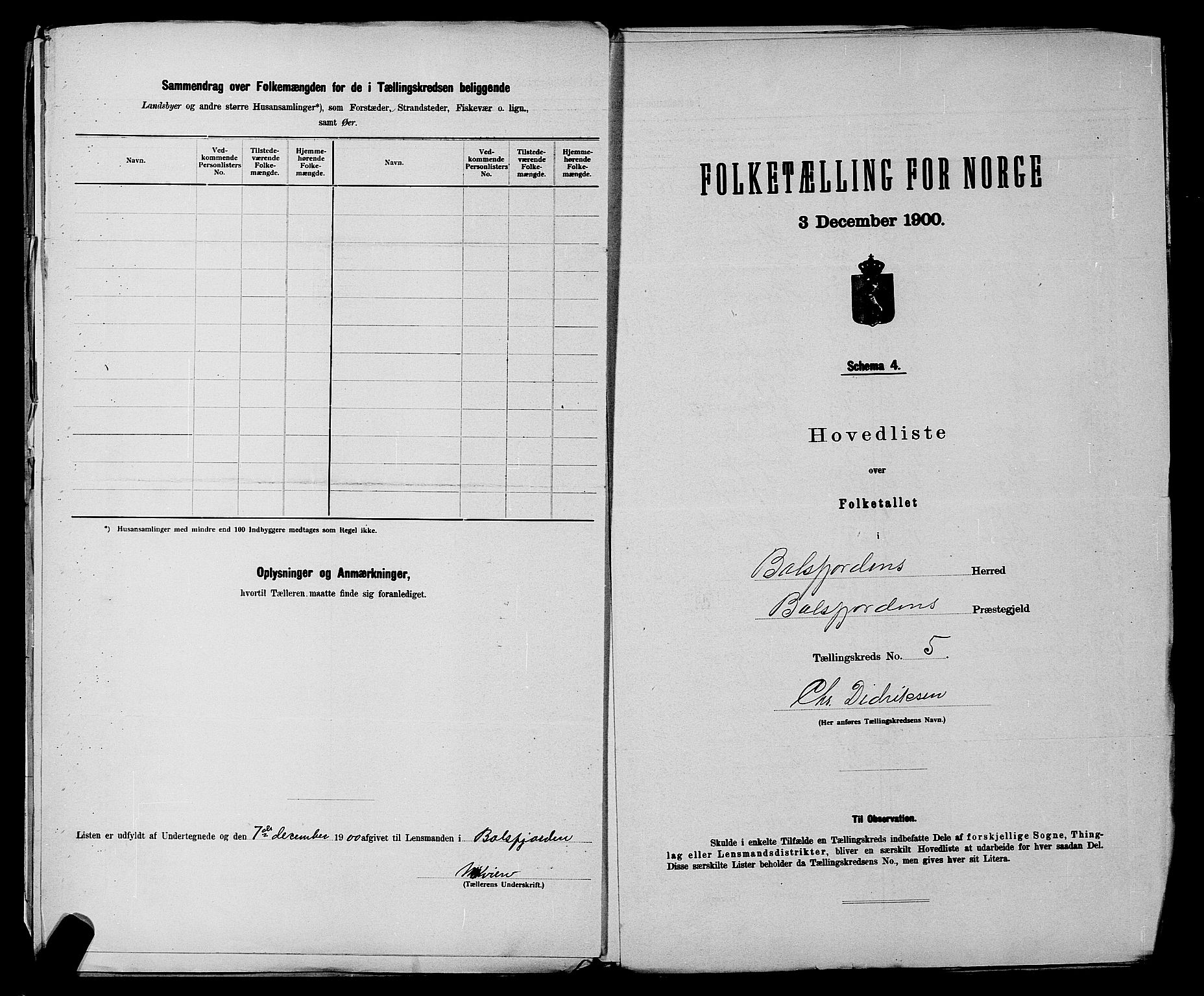 SATØ, 1900 census for Balsfjord, 1900, p. 12