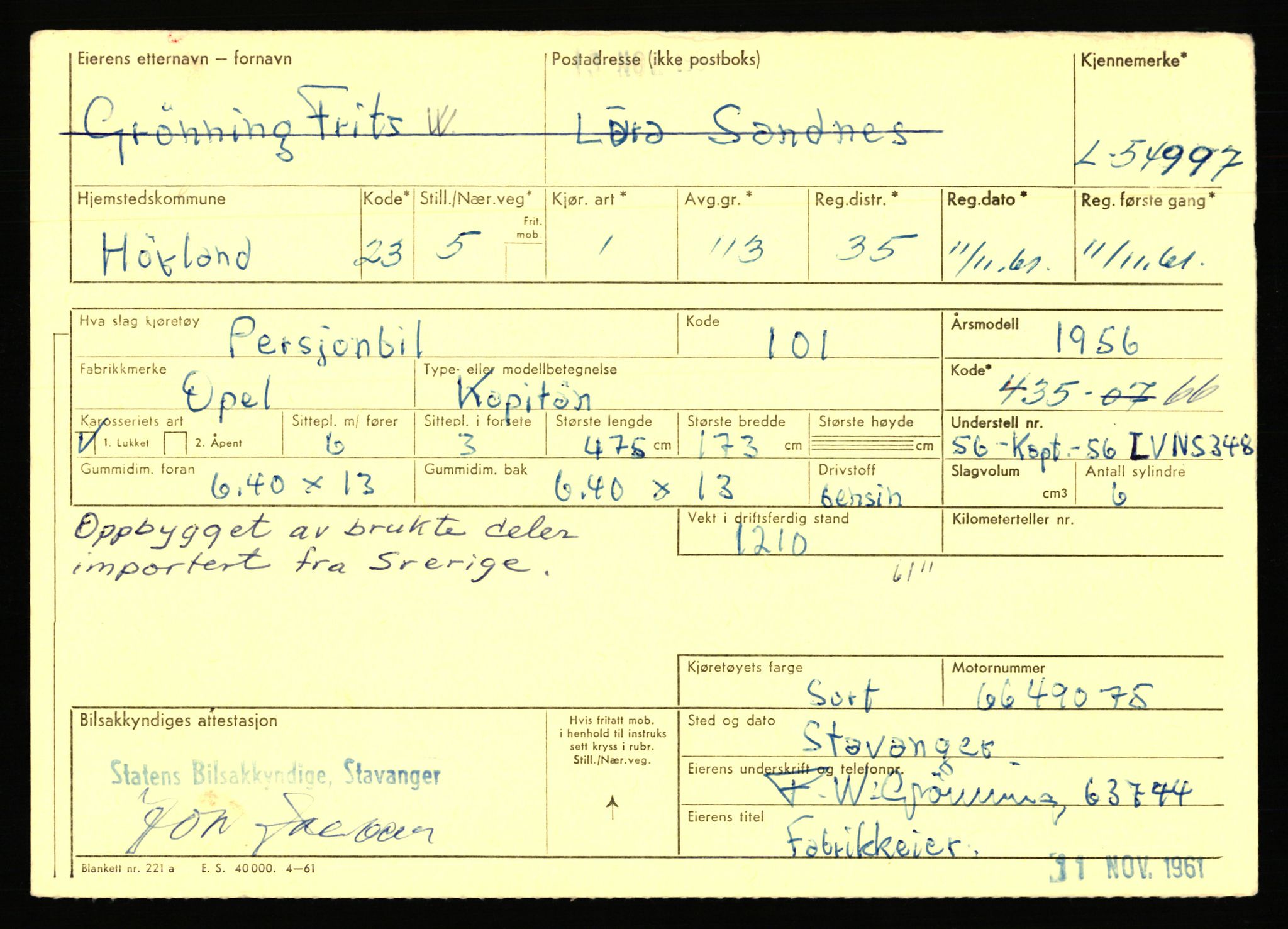 Stavanger trafikkstasjon, AV/SAST-A-101942/0/F/L0054: L-54200 - L-55699, 1930-1971, p. 1641