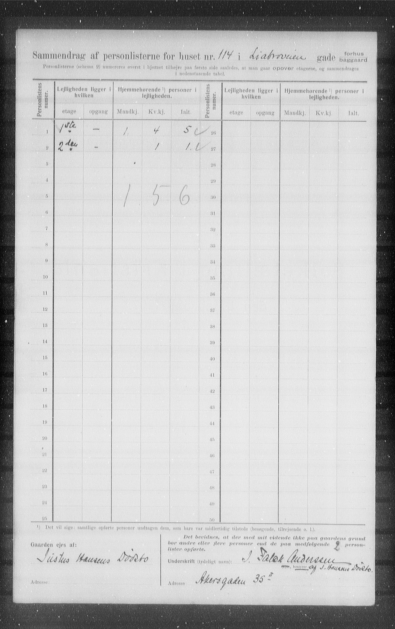 OBA, Municipal Census 1907 for Kristiania, 1907, p. 29597