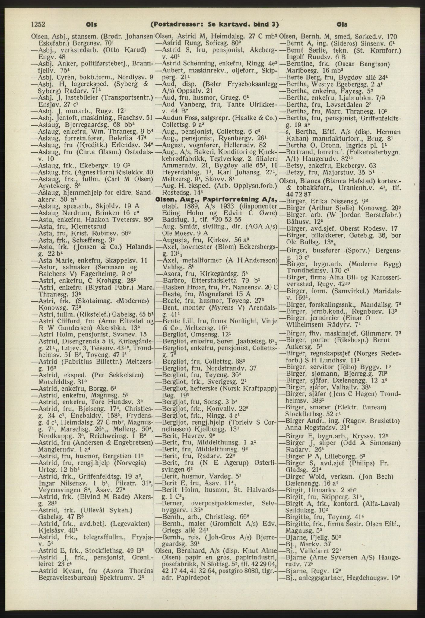 Kristiania/Oslo adressebok, PUBL/-, 1970-1971, p. 1252