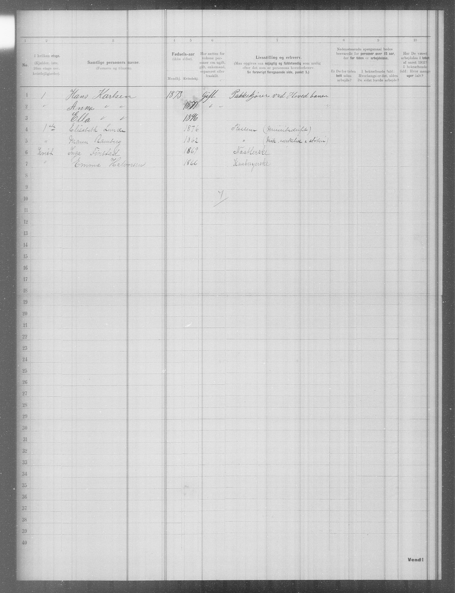 OBA, Municipal Census 1902 for Kristiania, 1902, p. 6258