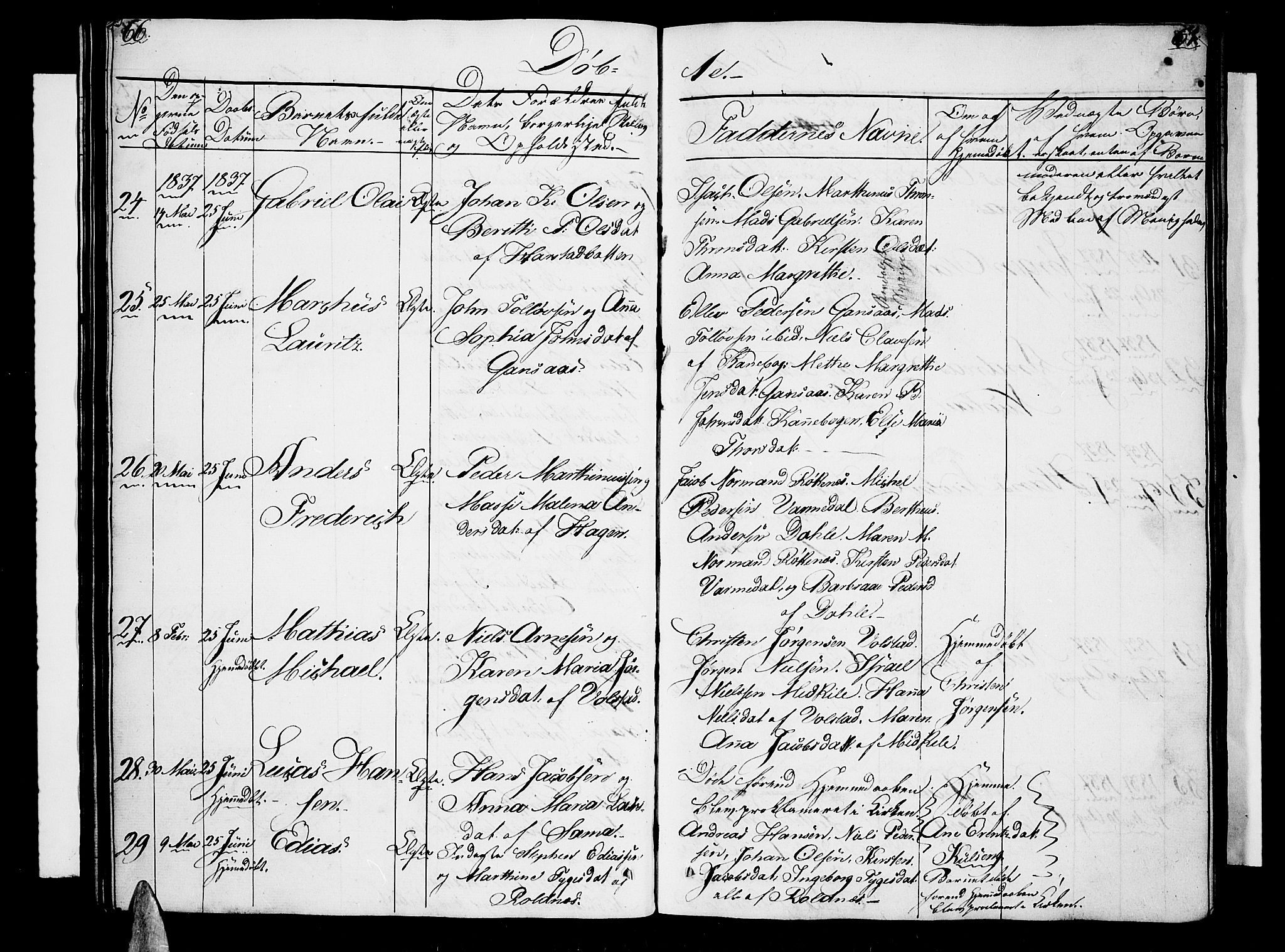 Trondenes sokneprestkontor, AV/SATØ-S-1319/H/Hb/L0005klokker: Parish register (copy) no. 5, 1834-1845, p. 66-67